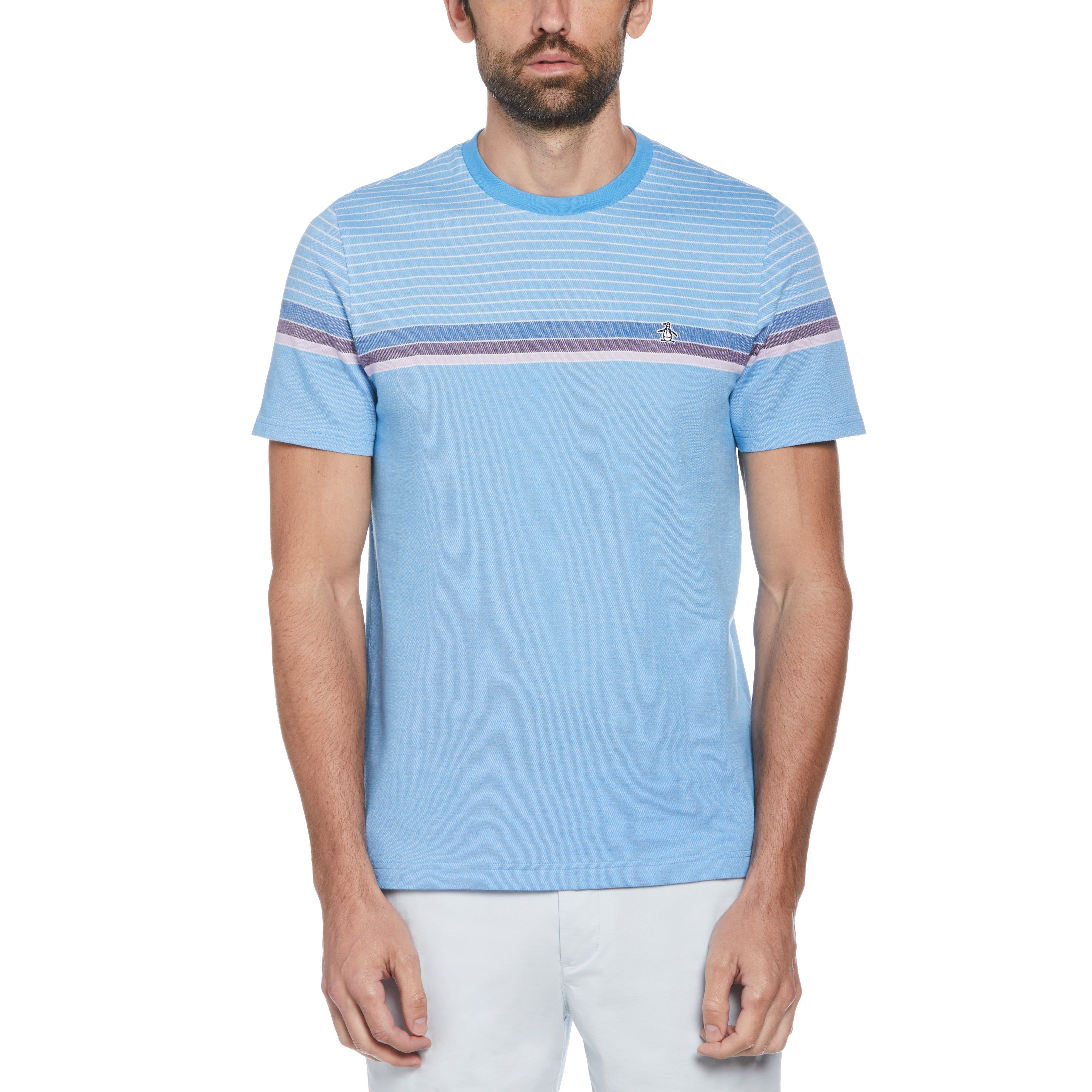 Engineered Stripe Pique Tee sold by Original Penguin
