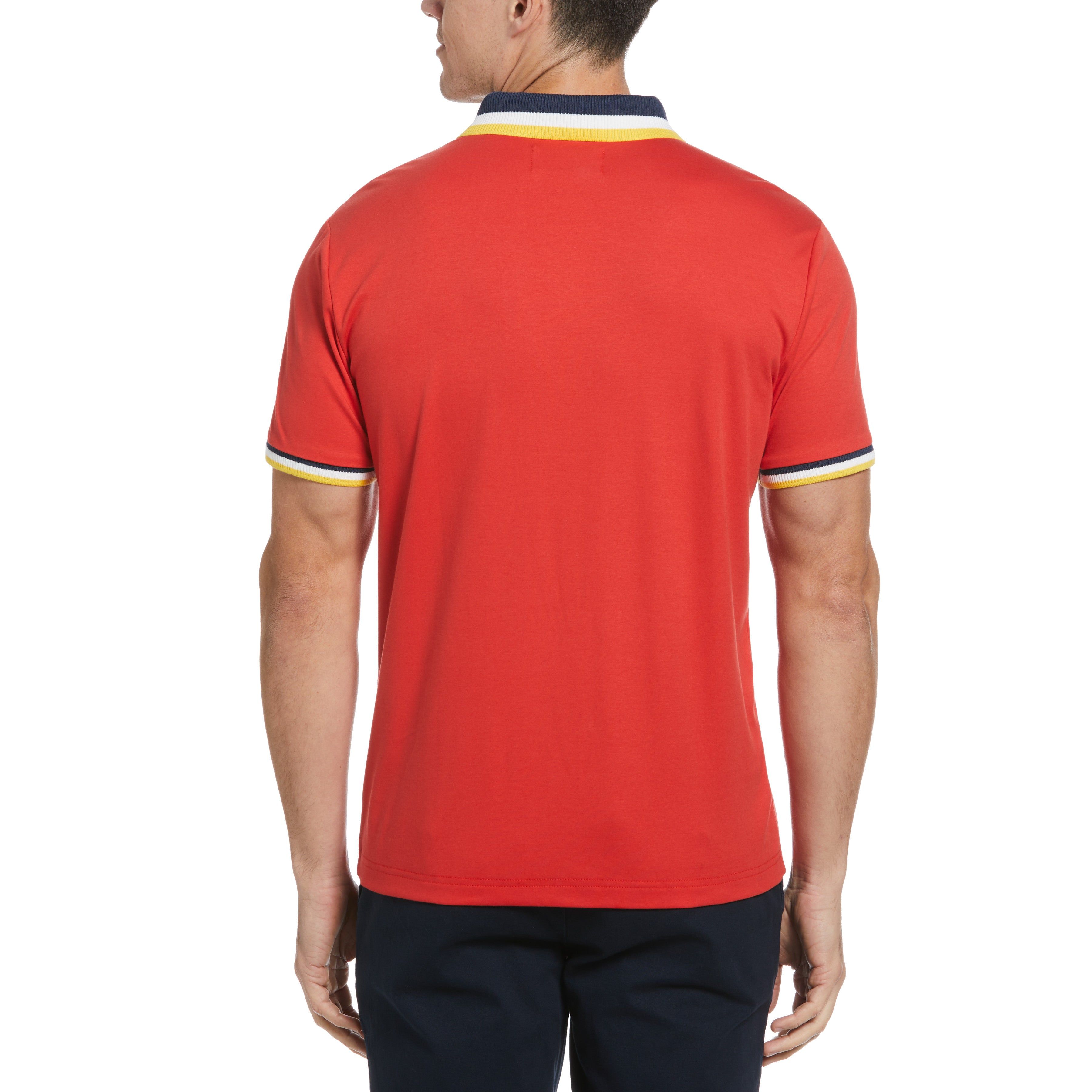 Ribbed Solid Short Sleeve Polo Shirt sold by Original Penguin product image thumbnail 2