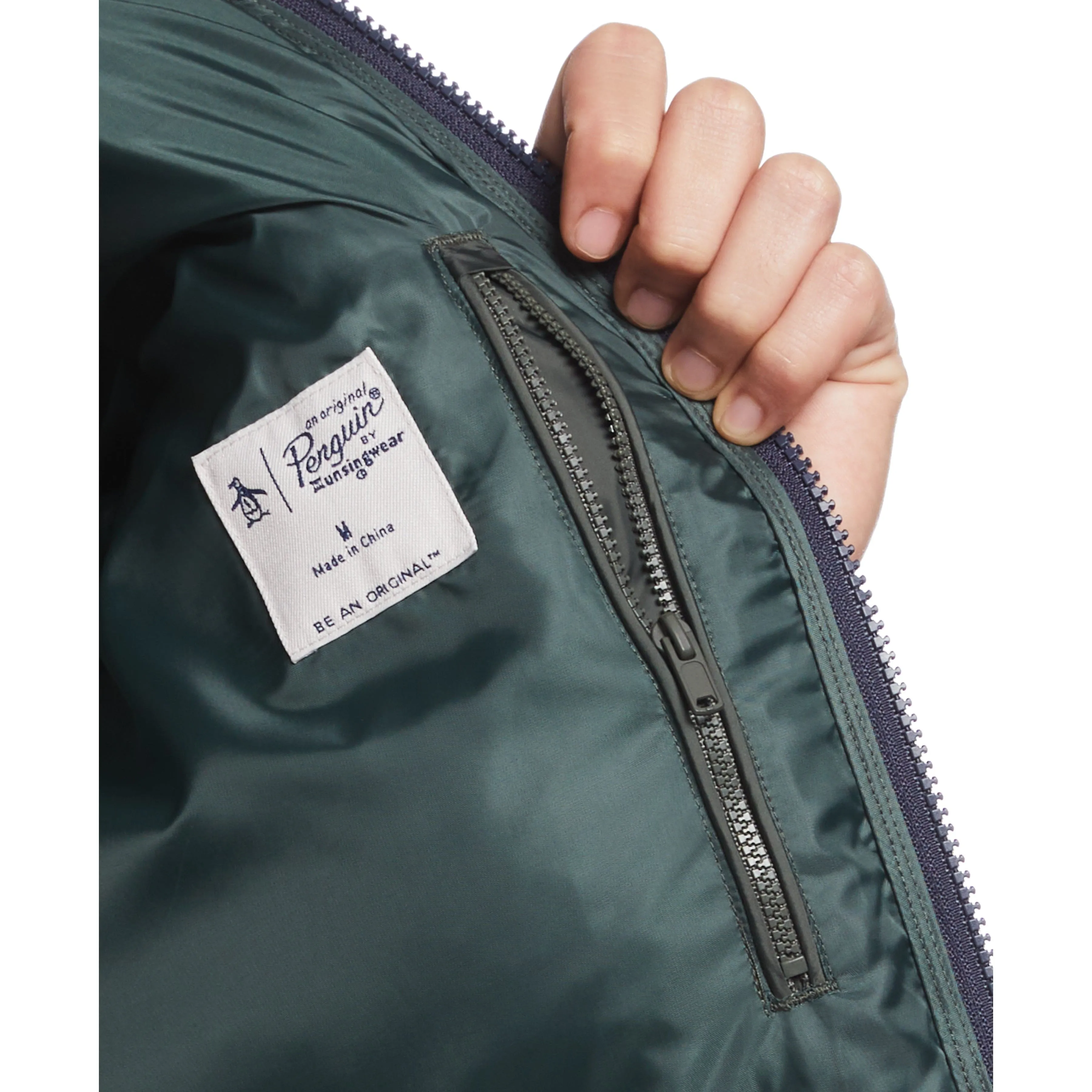 Heavyweight Color Block Hooded Puffer Jacket sold by Original Penguin product image thumbnail 4