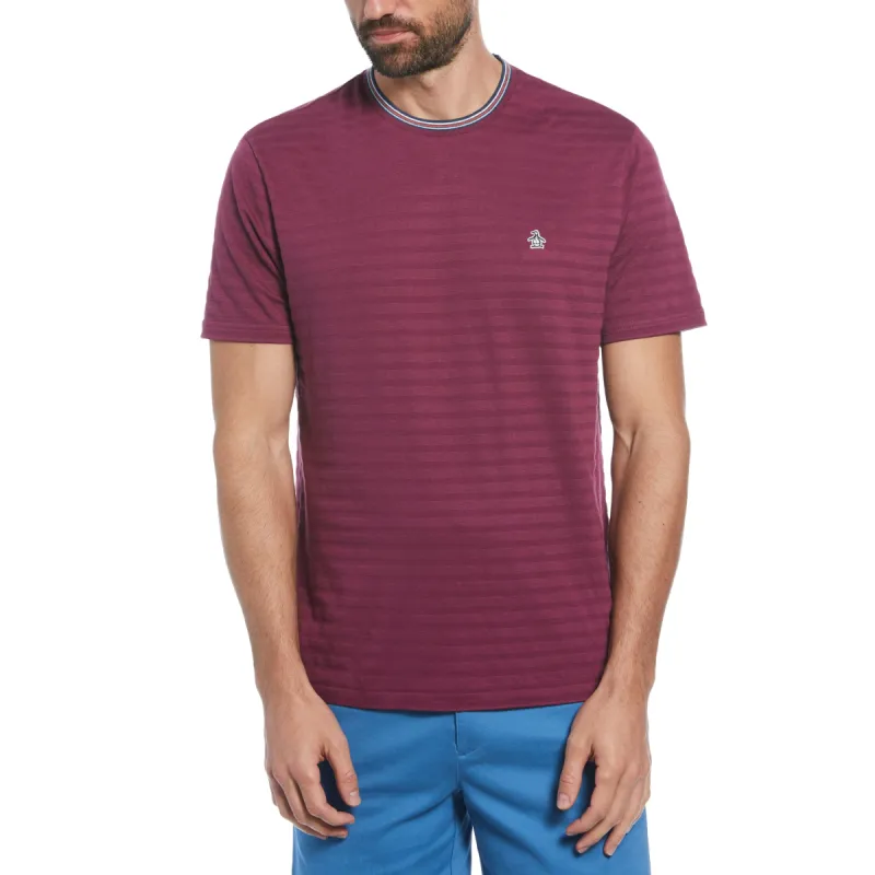 Cotton Jacquard Solid Tipping Tee sold by Original Penguin