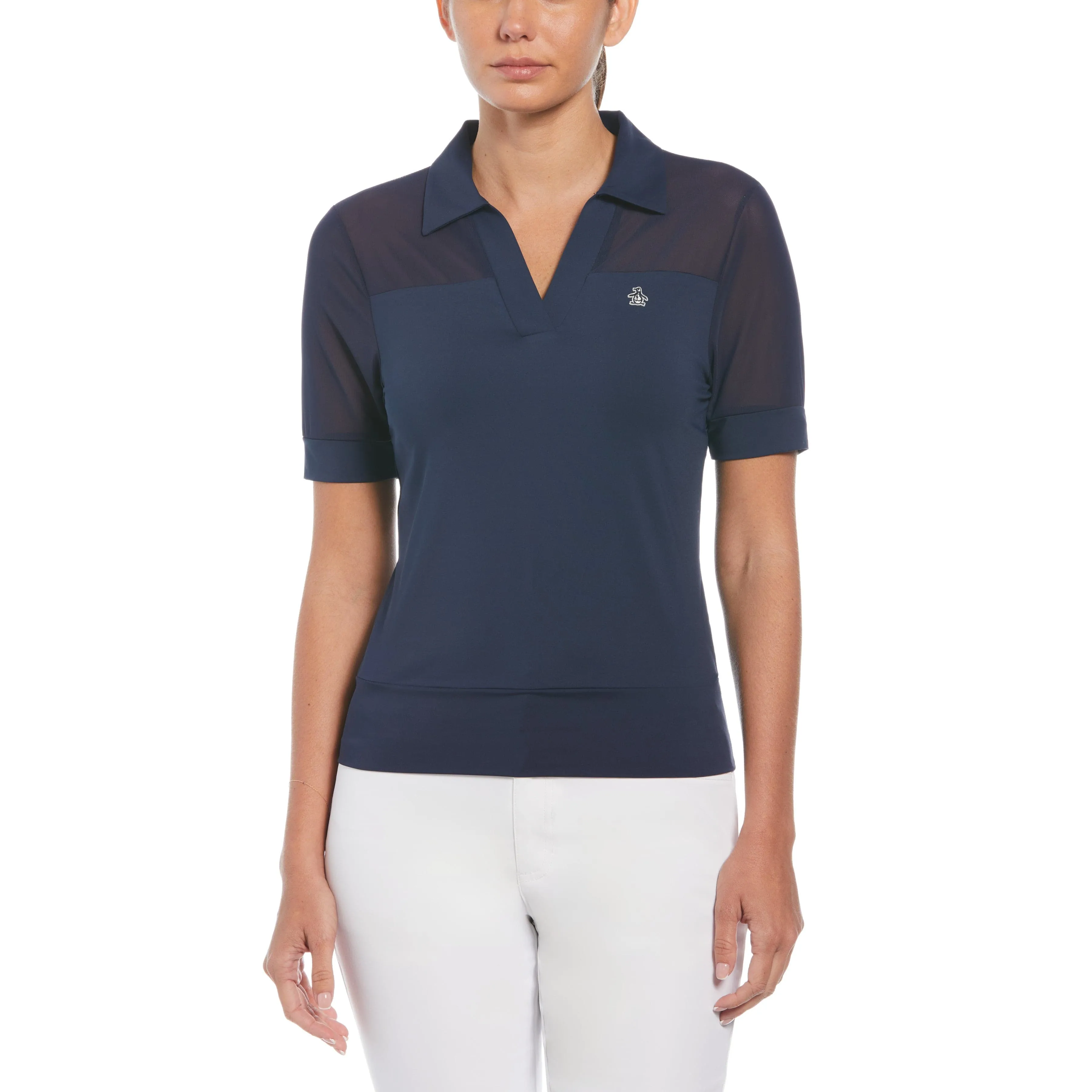 Women's Mesh Blocked Golf Polo Shirt sold by Original Penguin