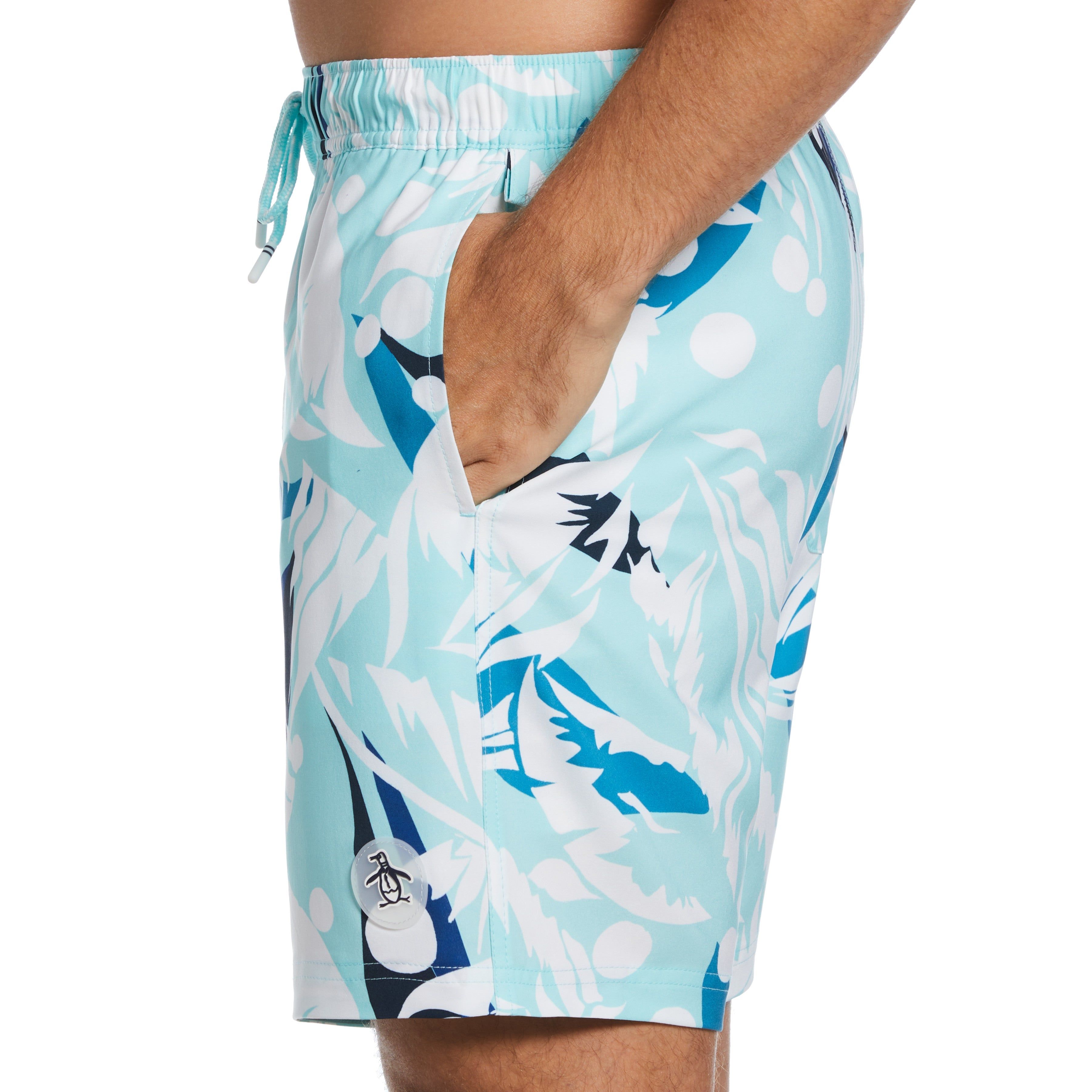 Abstract Tropical Print Swim Shorts sold by Original Penguin product image thumbnail 3