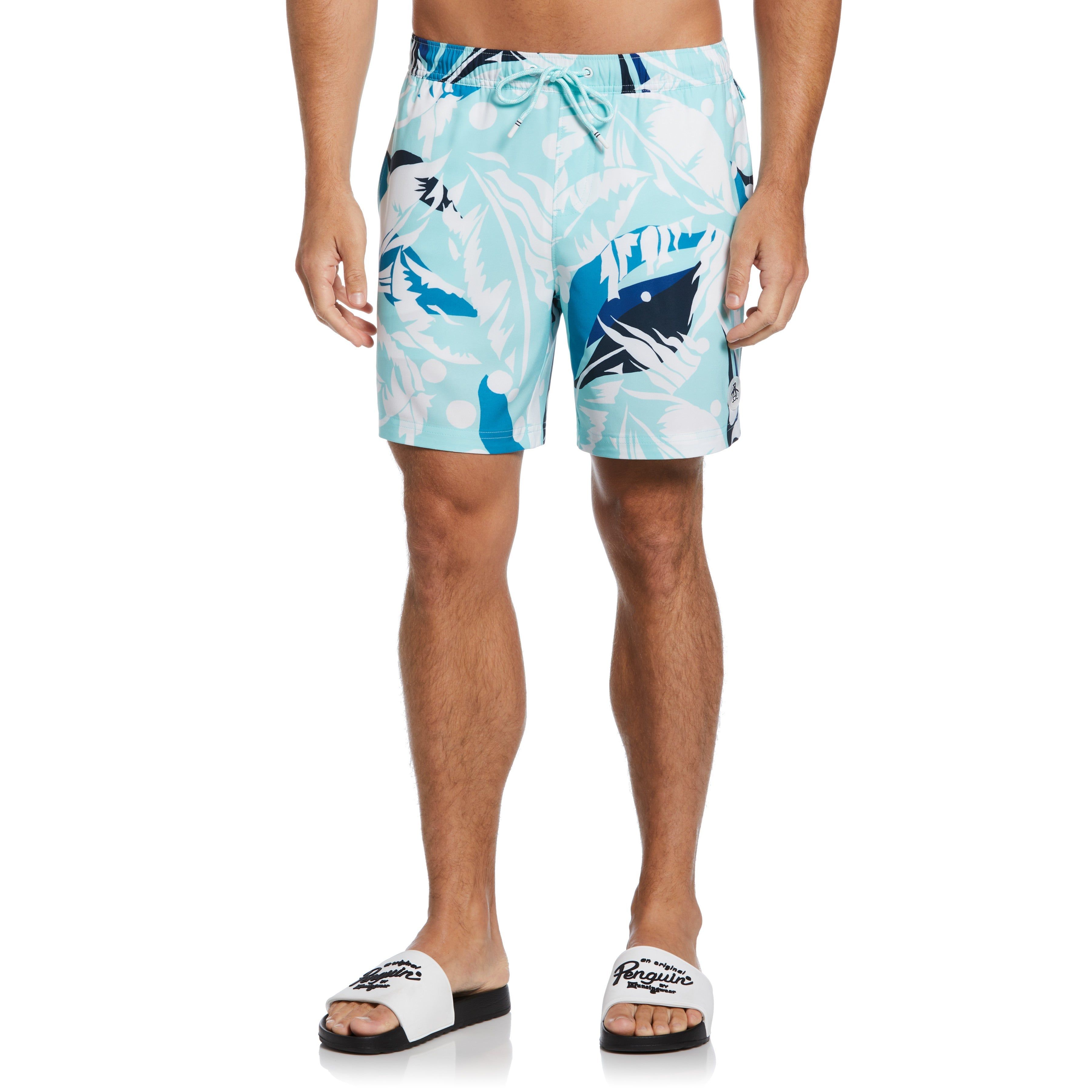 Abstract Tropical Print Swim Shorts sold by Original Penguin