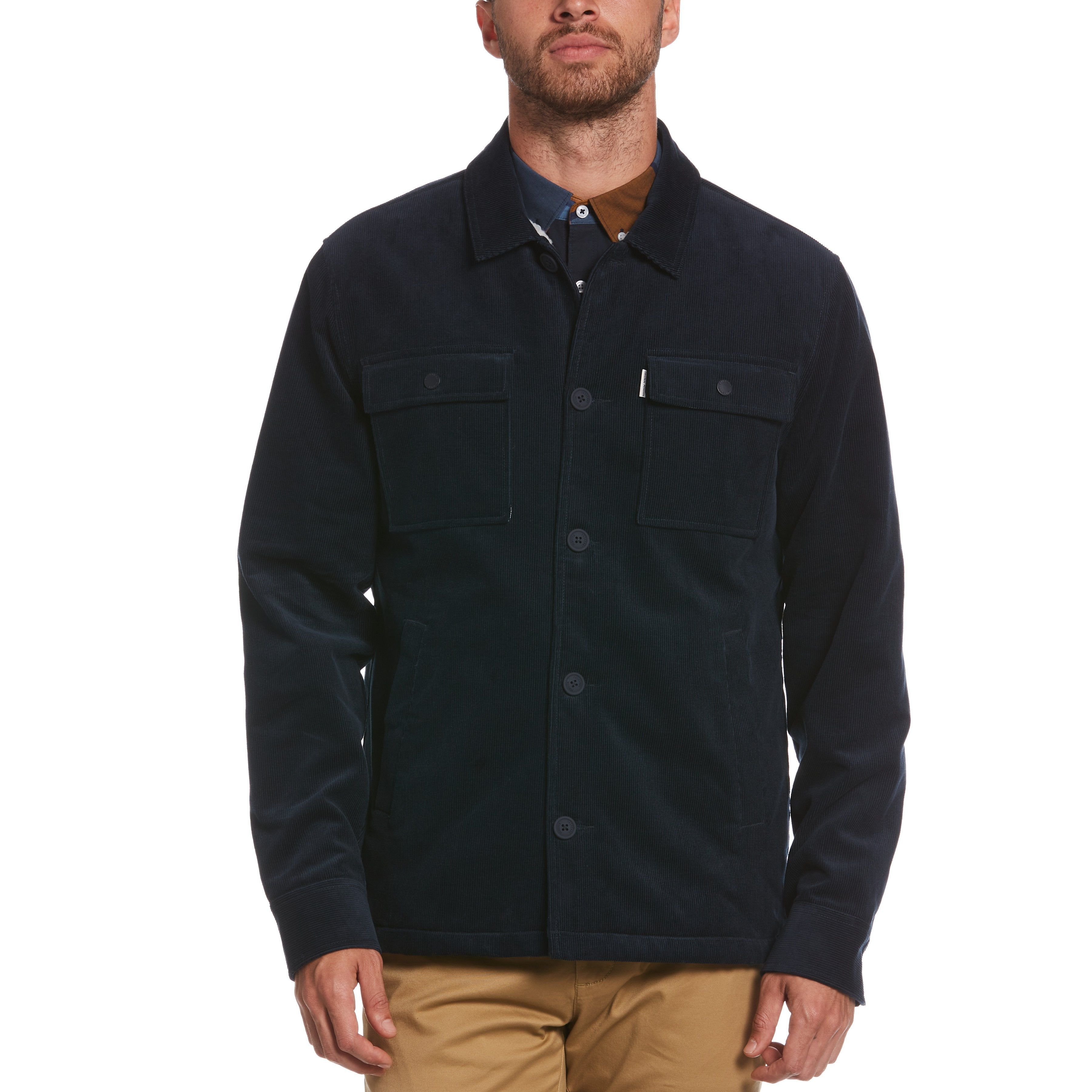 Sherpa-Lined Shirt Jacket sold by Original Penguin