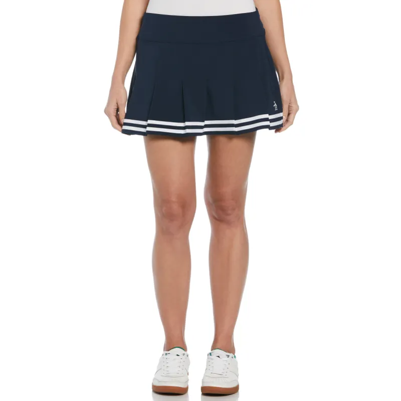 Women's 13" Contrast Hem Pleated Tennis Skort sold by Original Penguin
