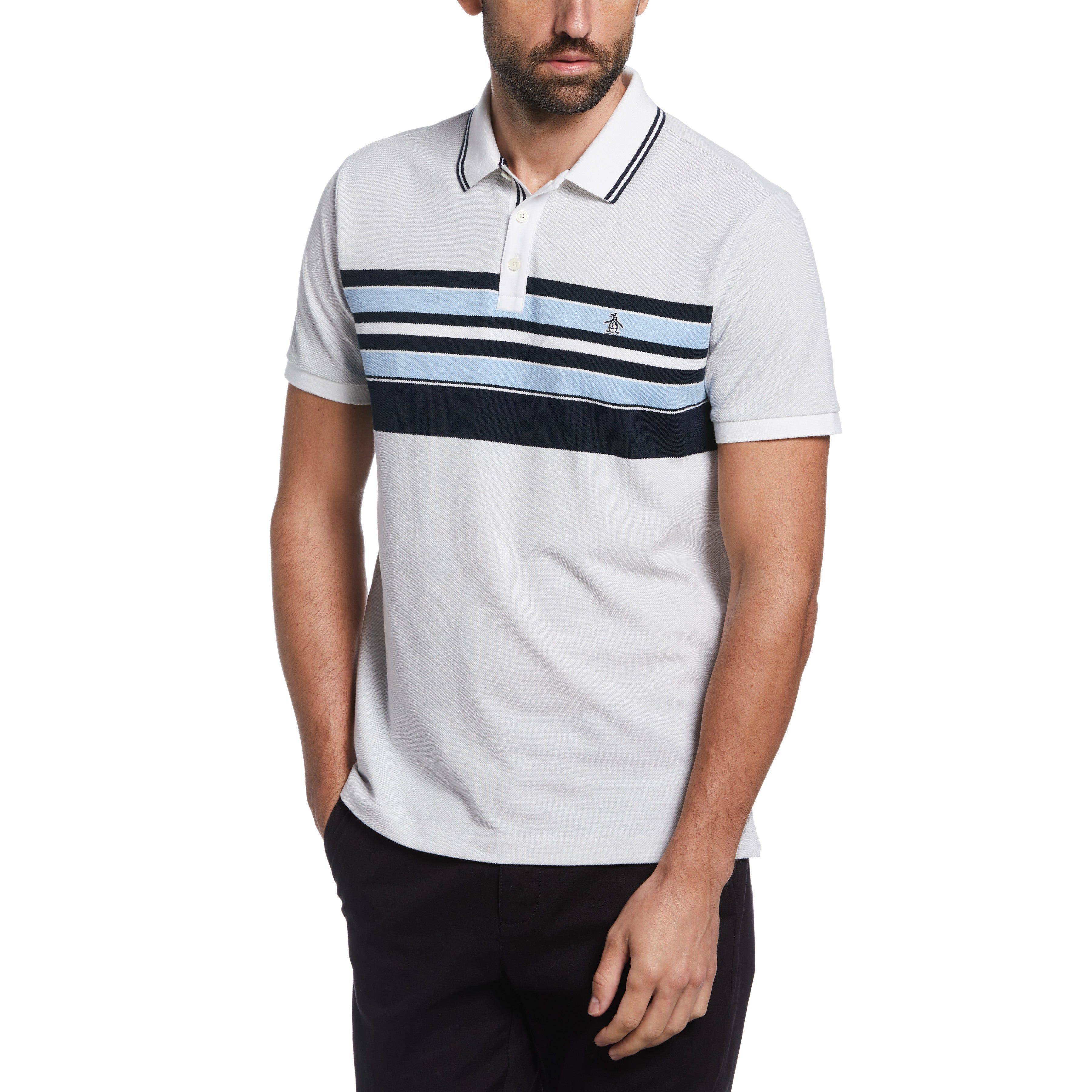 Engineered Stripe Birdseye Pique Polo sold by Original Penguin