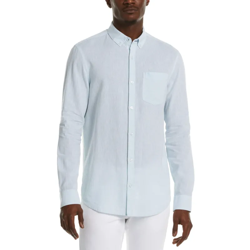 Feeder Stripe Linen Shirt sold by Original Penguin