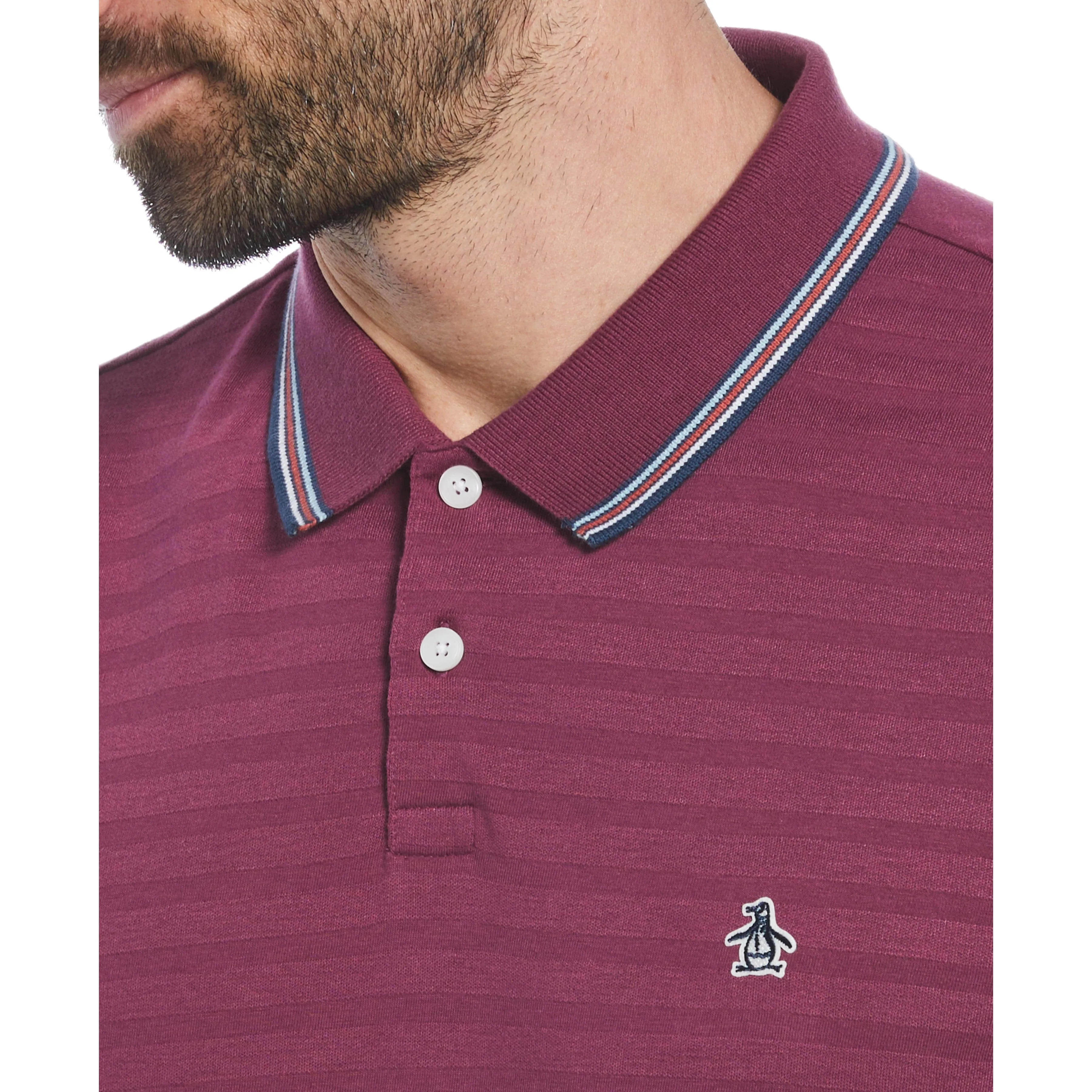 Cotton Jacquard Solid Polo sold by Original Penguin product image thumbnail 3