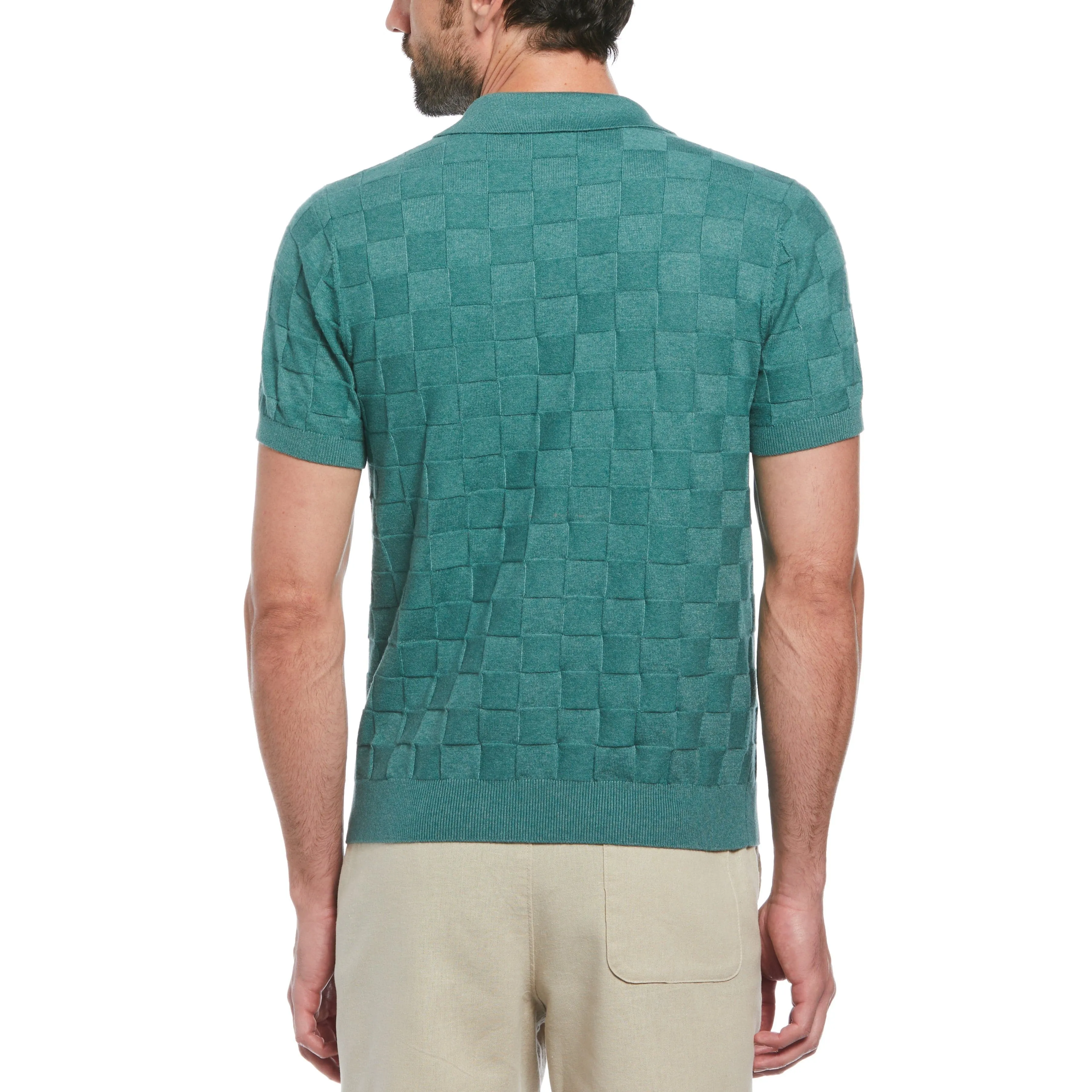 Jacquard Johnny Collar Sweater Polo sold by Original Penguin product image thumbnail 3