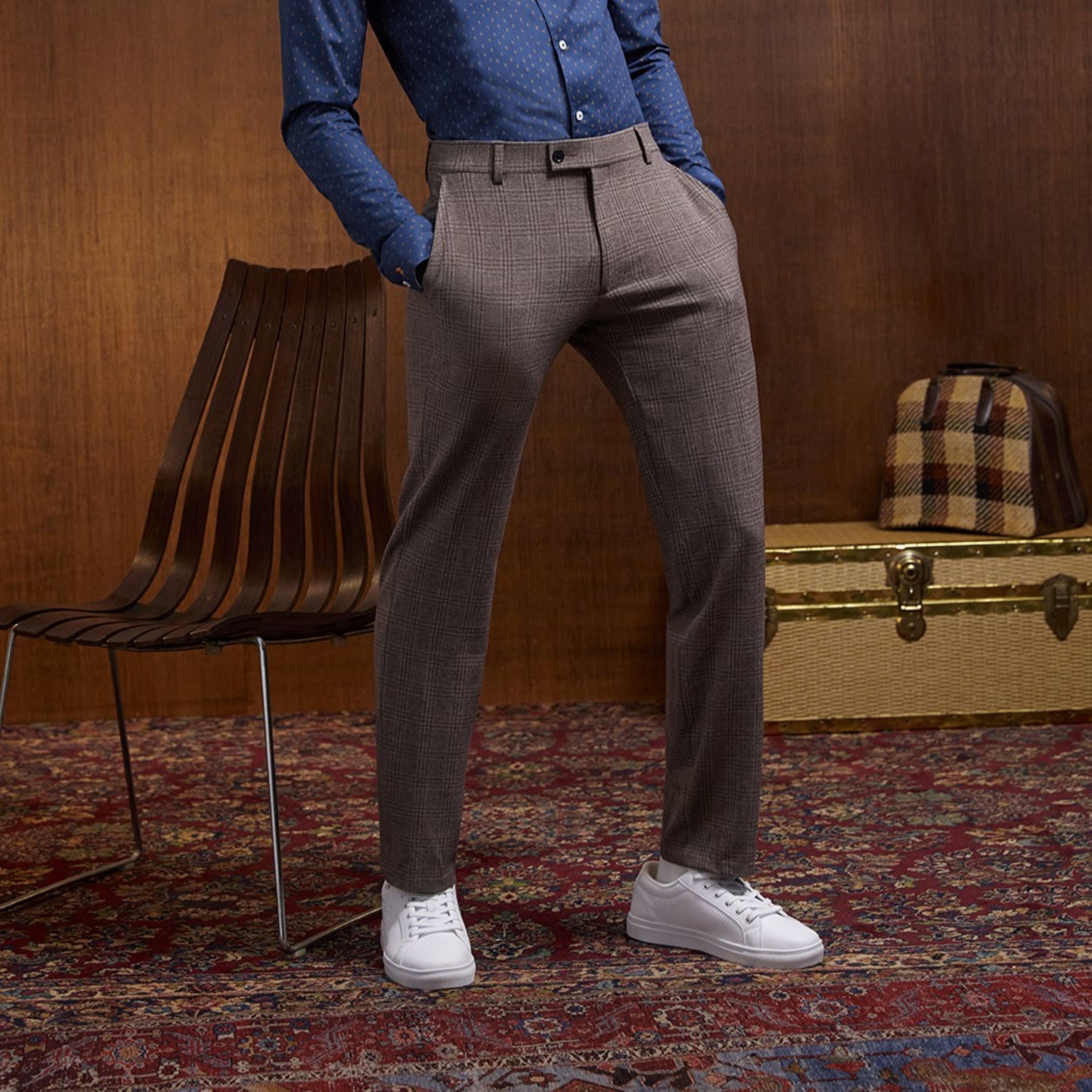 Fiber Dyed Plaid Dress Pant sold by Original Penguin product image thumbnail 2