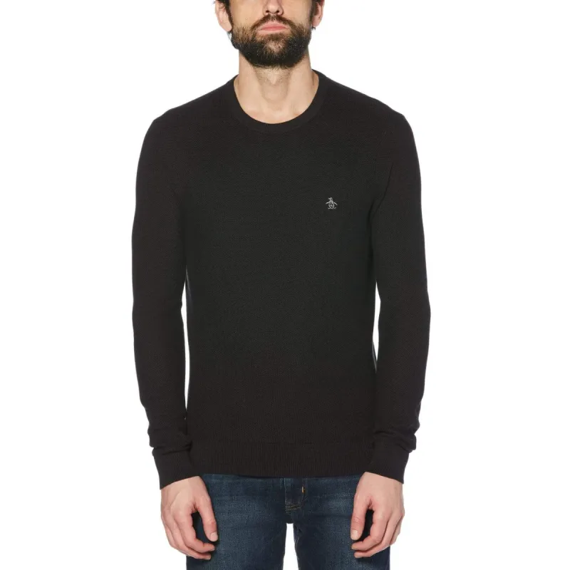Tuck Stitch Crew Neck Sweater sold by Original Penguin