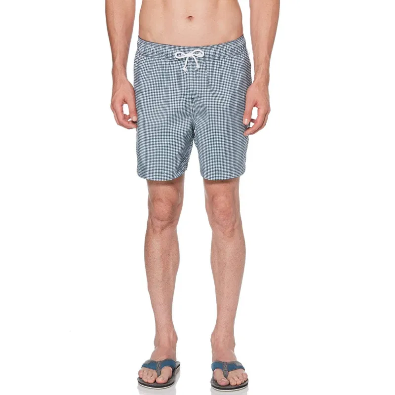 Reversible Gingham Swim Short sold by Original Penguin