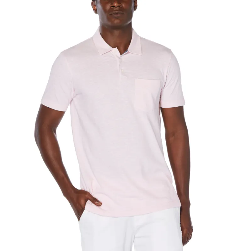 Slub Feeder Stripe Pocket Polo sold by Original Penguin