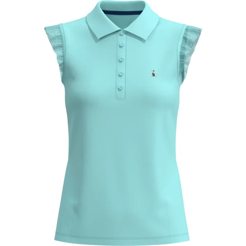Women's Mesh Ruffle Golf Polo sold by Original Penguin