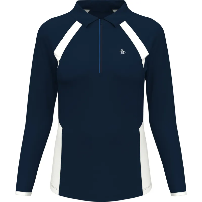 Women's Long Sleeve Color Block Quarter Zip Golf Jacket sold by Original Penguin