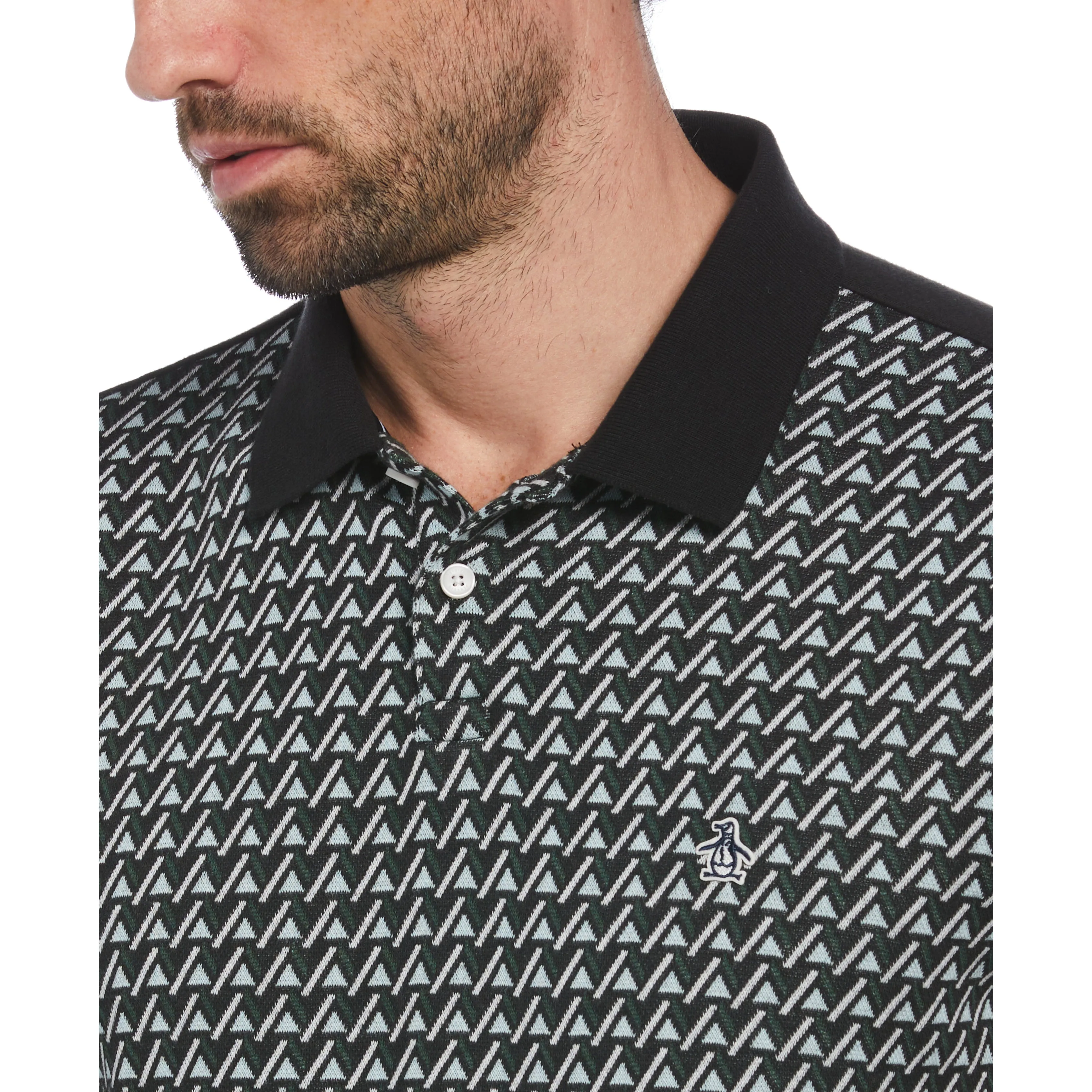 Mountain Print Jacquard Front Polo sold by Original Penguin product image thumbnail 3