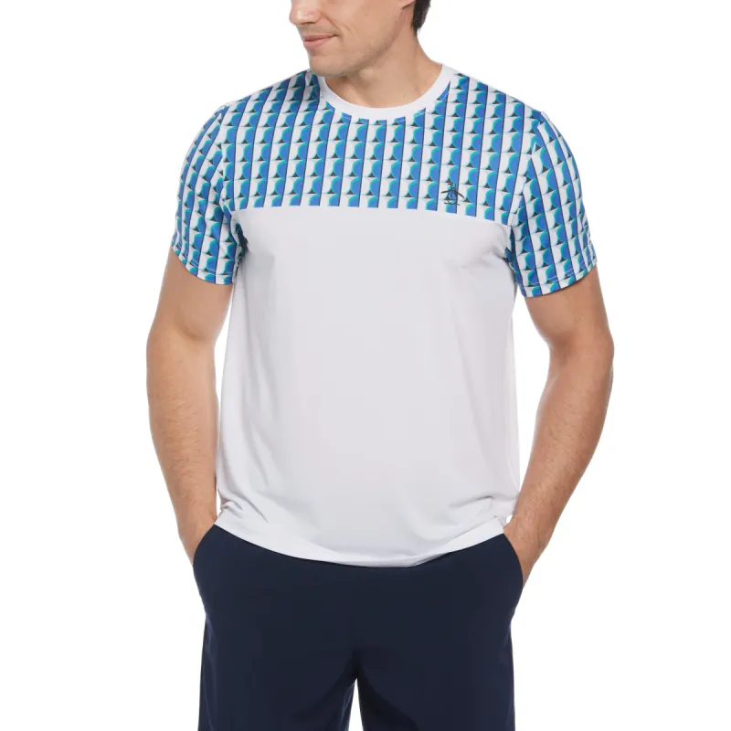 Geo Print Performance Tennis Tee sold by Original Penguin