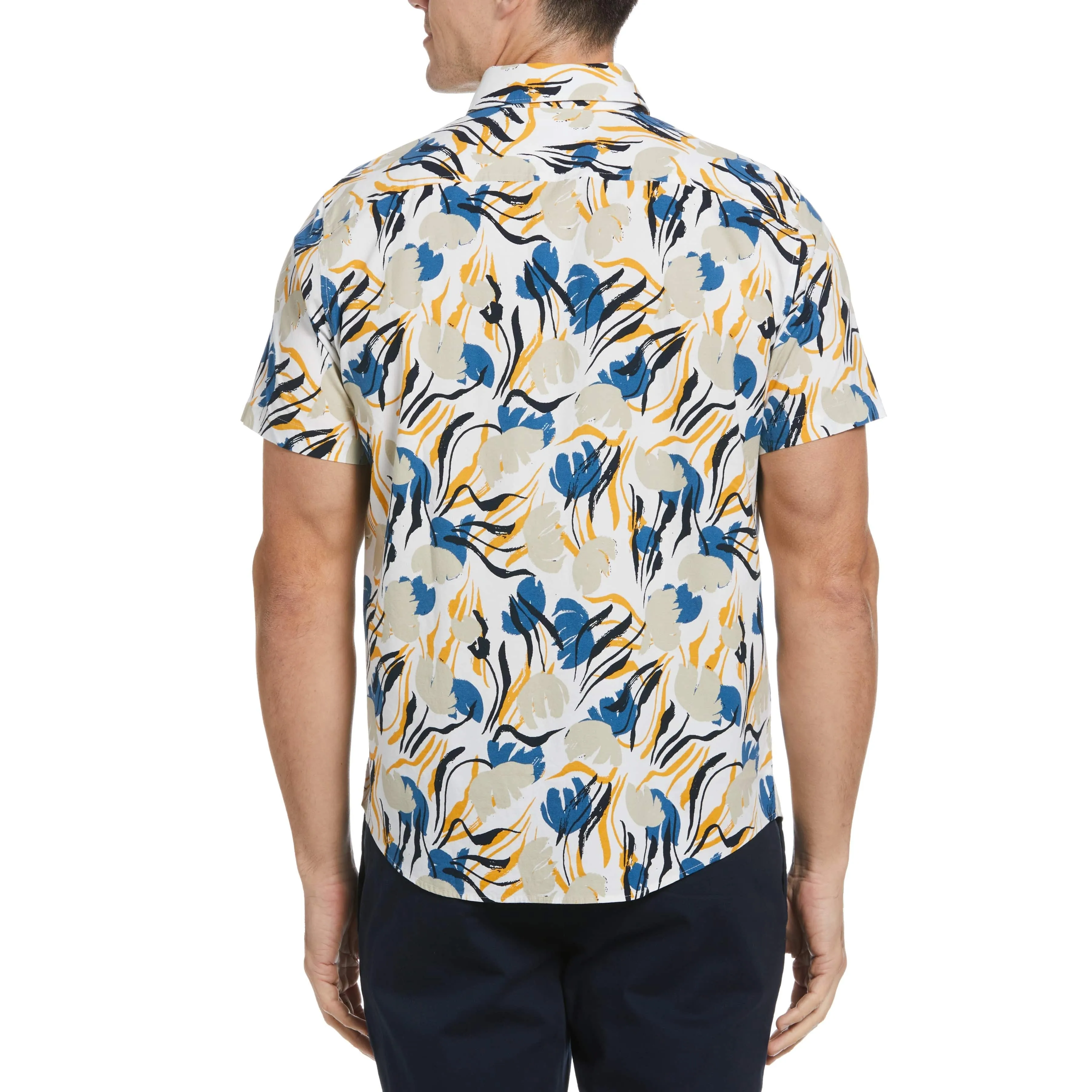 EcoVero™ Blend Painted Floral Print Shirt sold by Original Penguin product image thumbnail 3