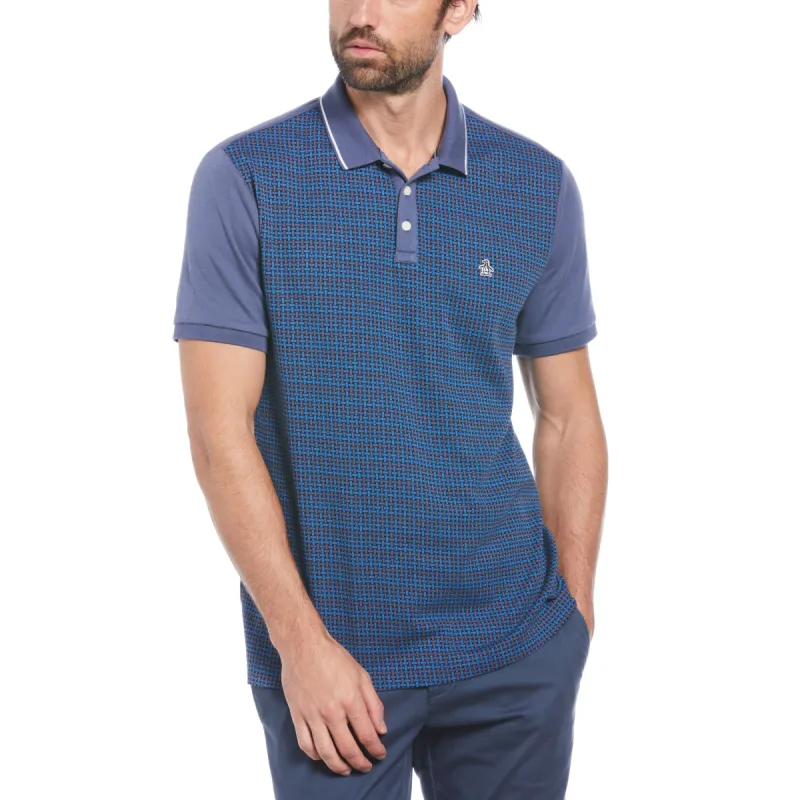 Jacquard Front Basket Weave Pattern  Polo sold by Original Penguin