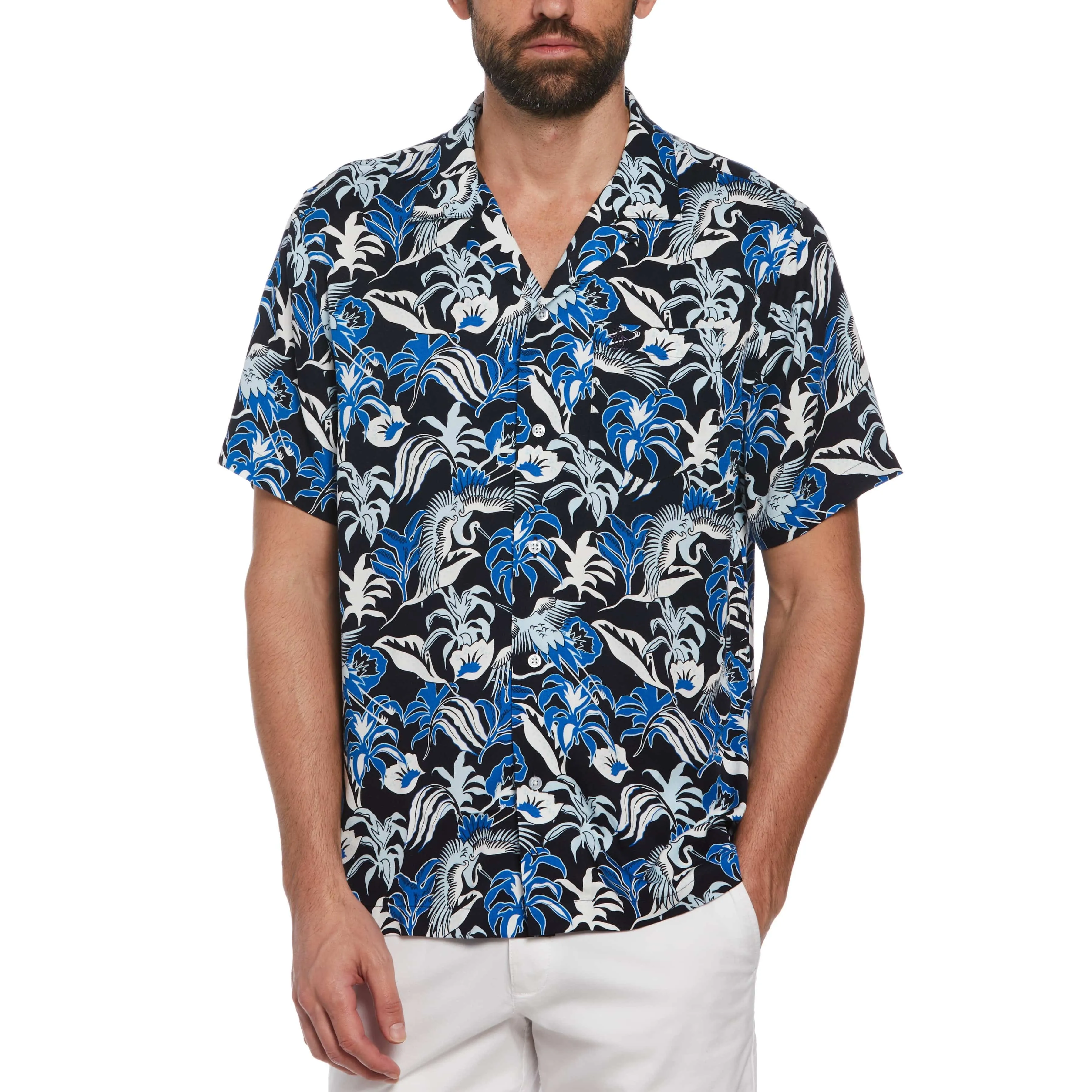 Floral Crane Print Shirt sold by Original Penguin