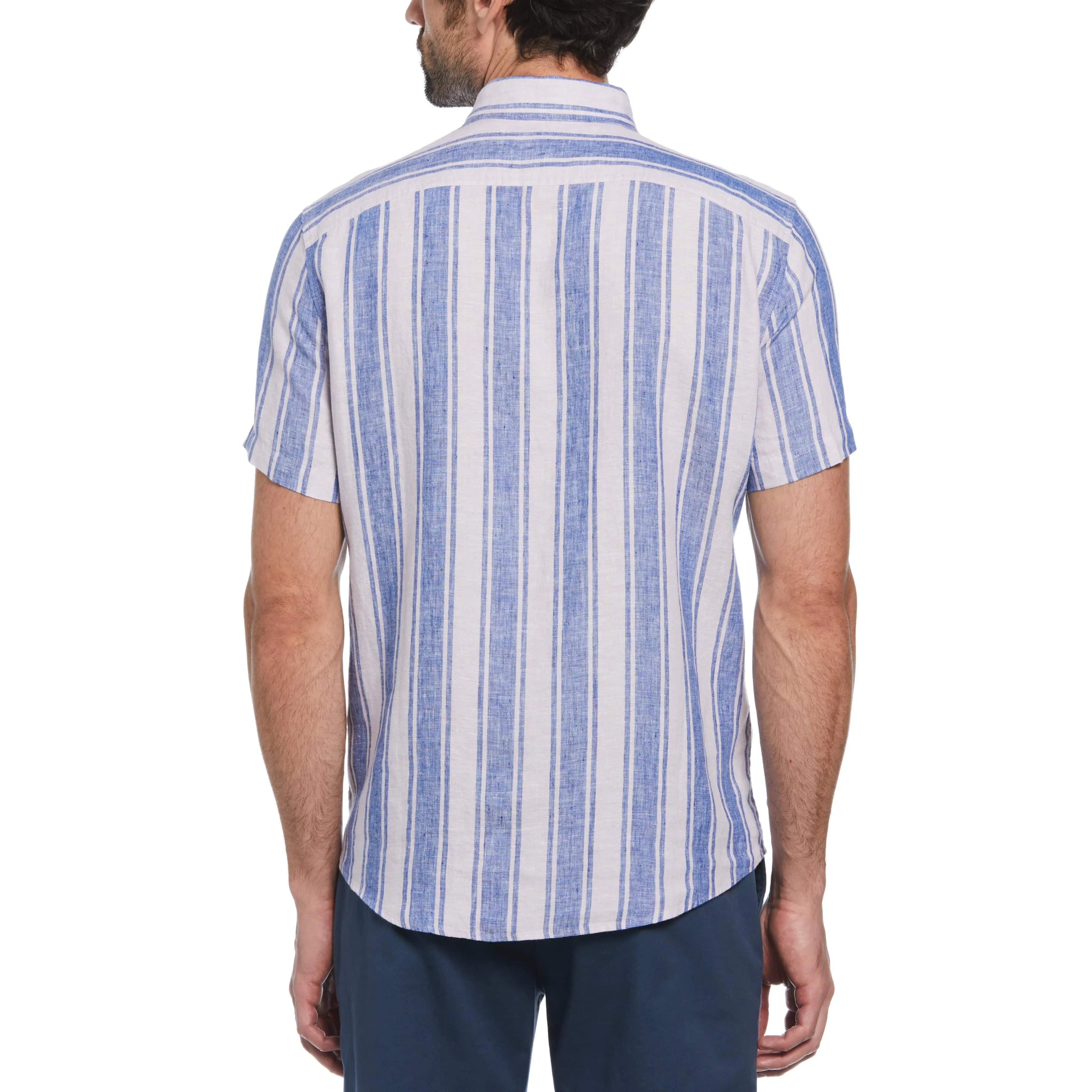 Linen Vertical Stripe Print Shirt sold by Original Penguin product image thumbnail 2