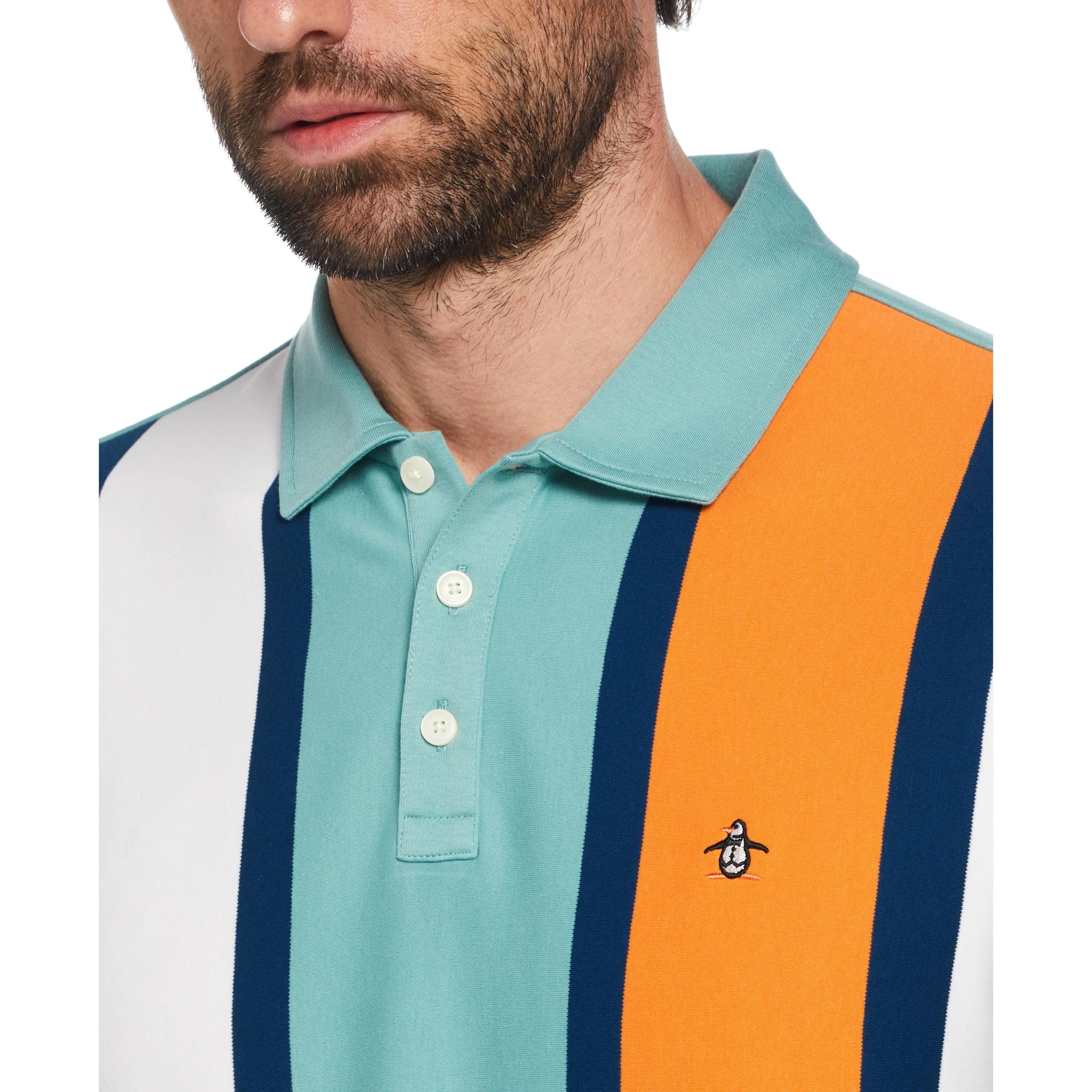 Cotton Interlock Vertical Stripe Polo sold by Original Penguin product image thumbnail 3