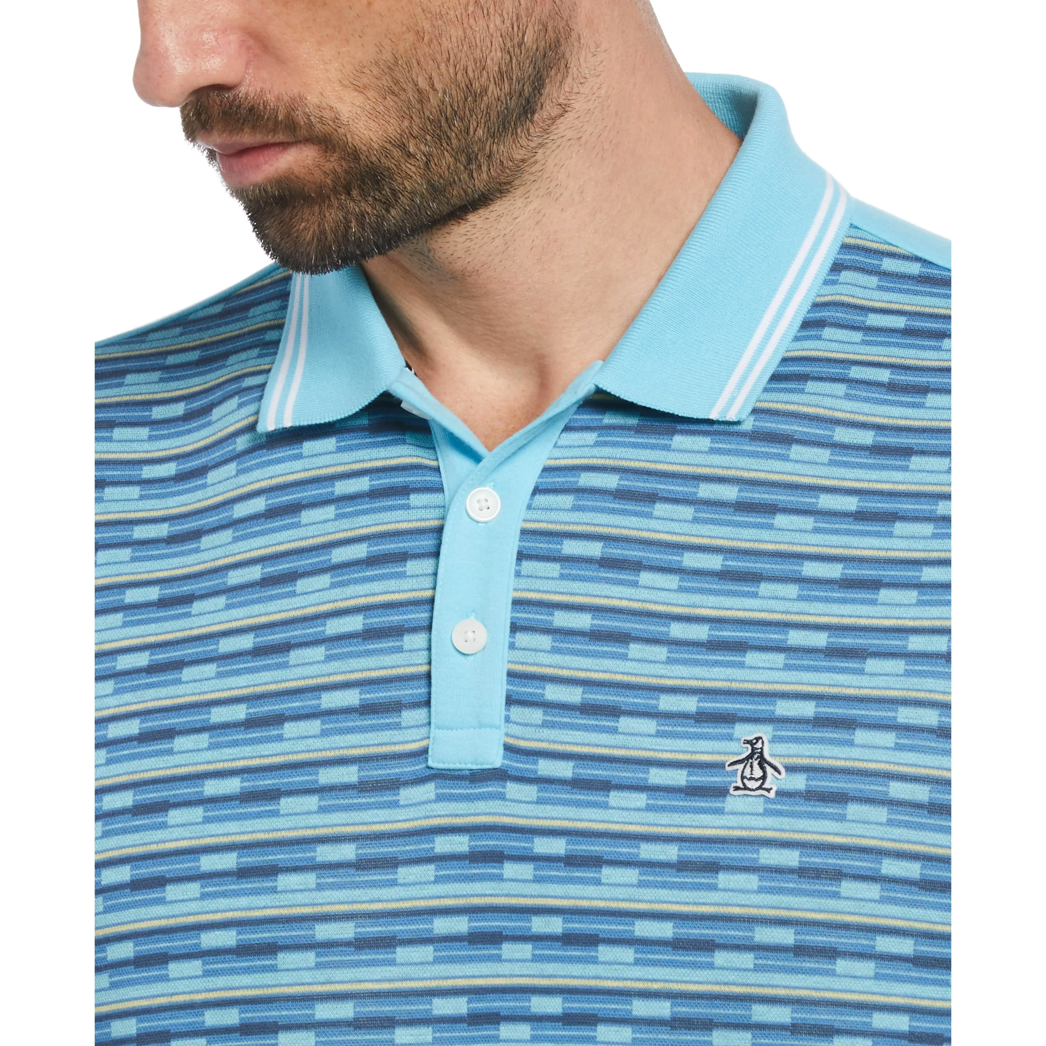 Jacquard Geo Front Polo sold by Original Penguin product image thumbnail 3