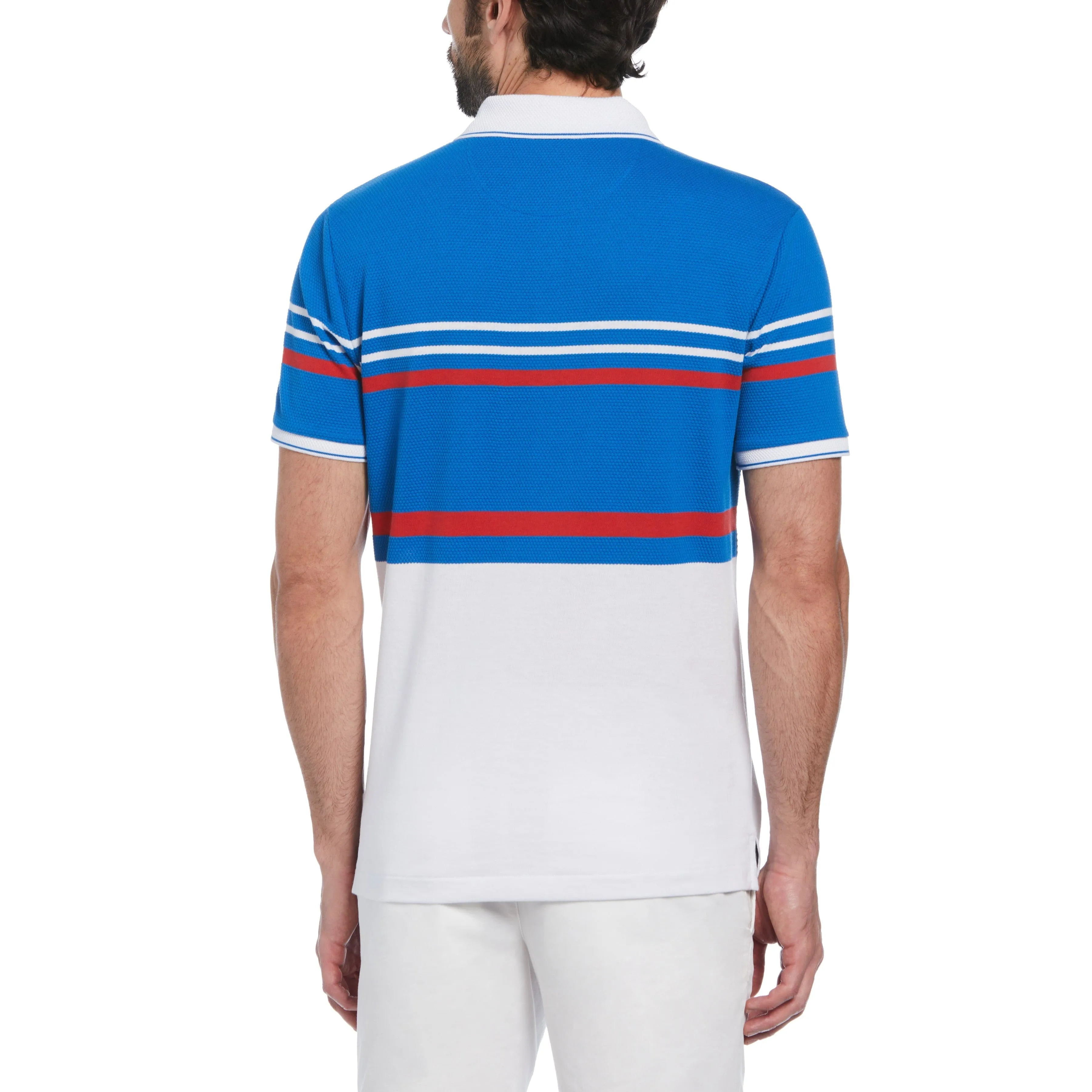 Jacquard Honeycomb Stripe Pattern Polo Shirt sold by Original Penguin product image thumbnail 2