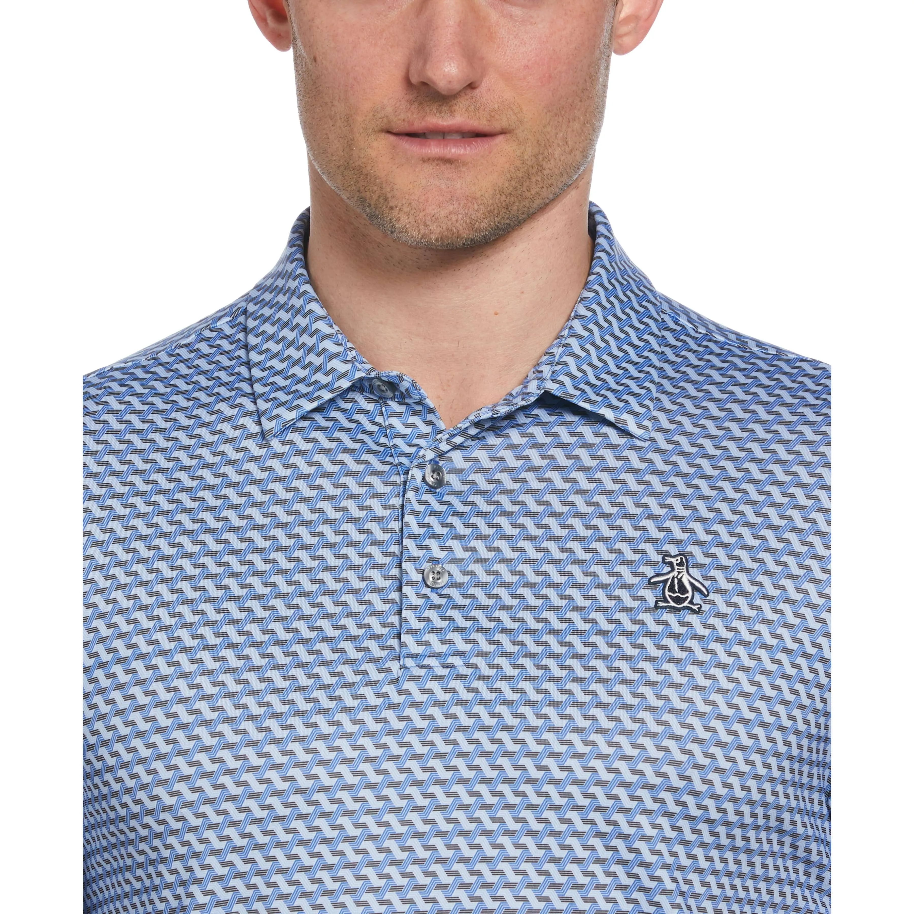 Retro Wave Print Golf Polo sold by Original Penguin product image thumbnail 3