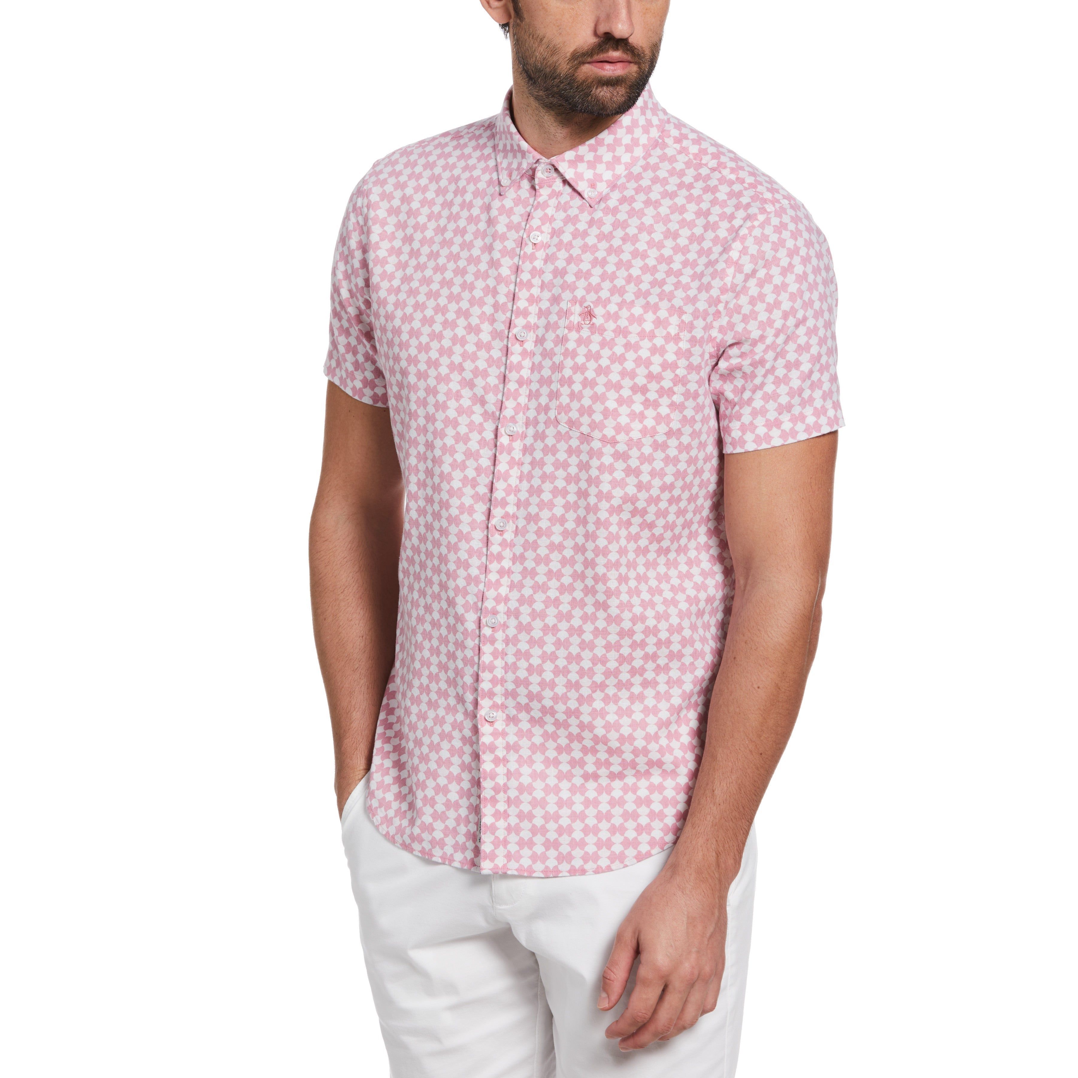 All Over Fan Print Shirt sold by Original Penguin