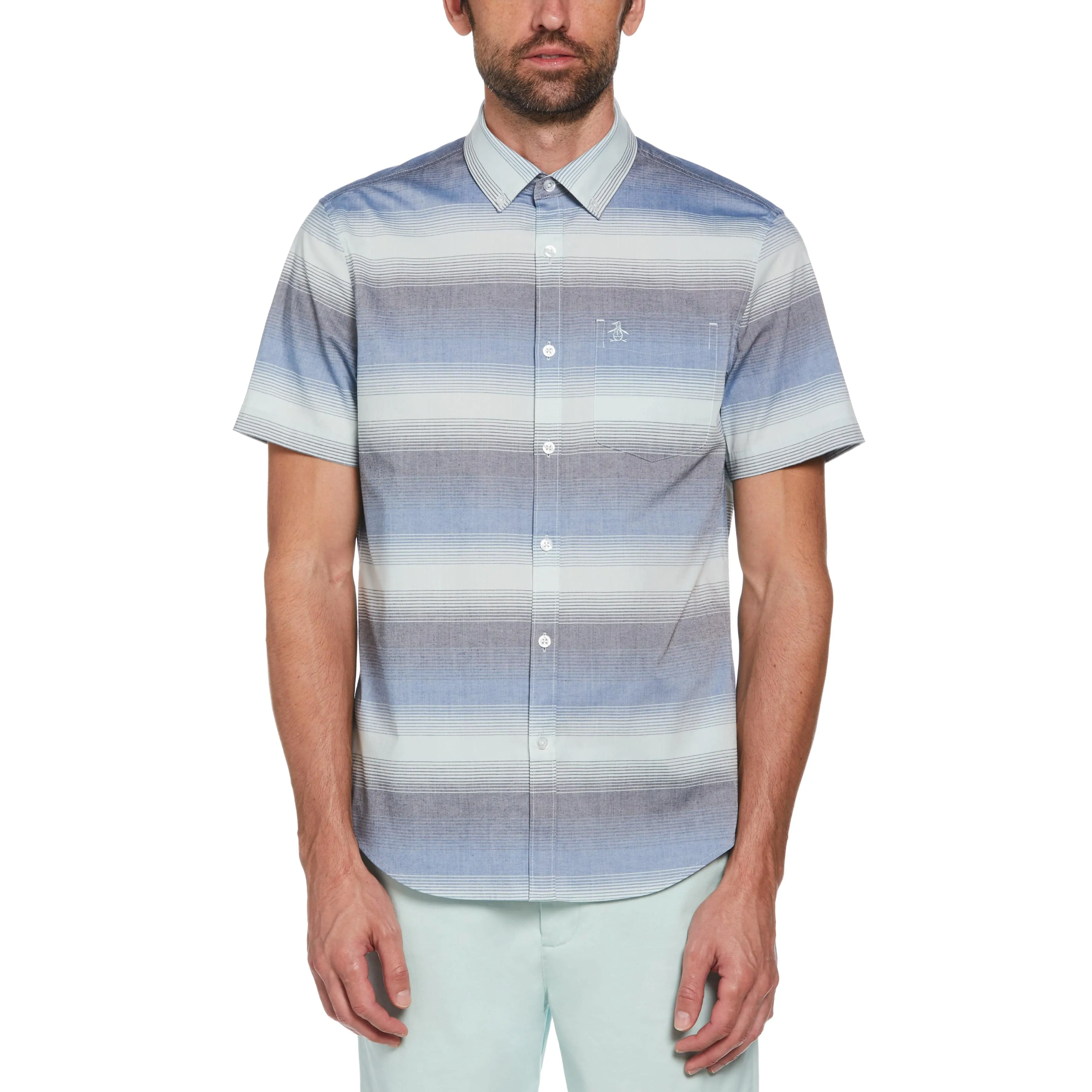 Woven Engineered Stripe Shirt sold by Original Penguin