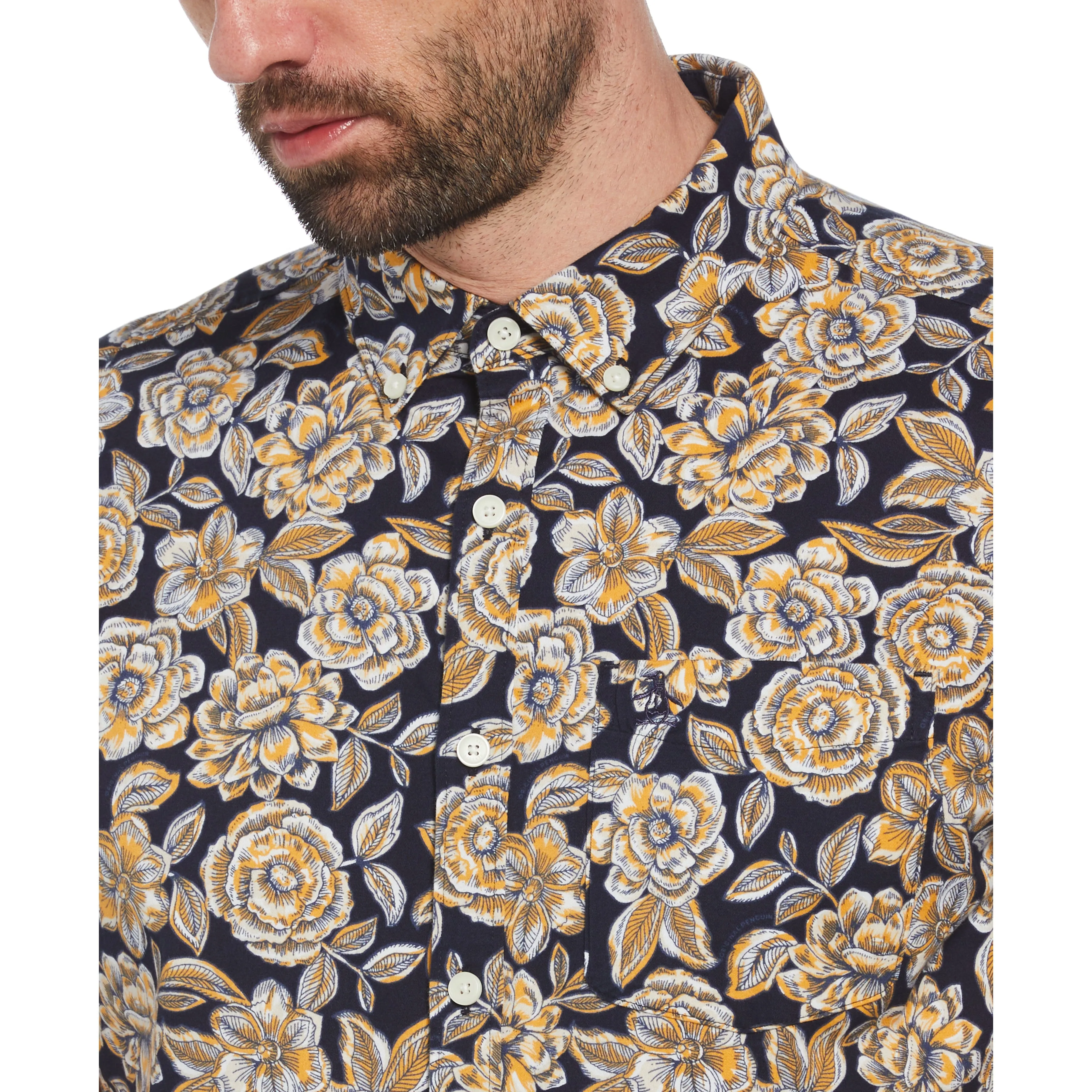 EcoVero™ Blend Floral Print Shirt sold by Original Penguin product image thumbnail 3