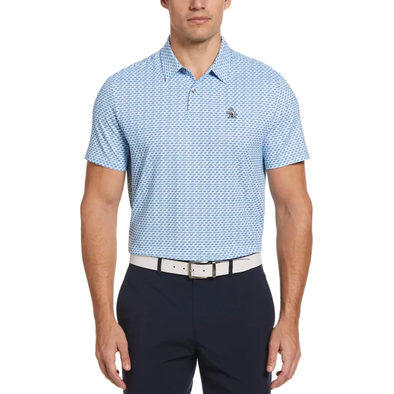 Retro Wave Pattern Print Golf Polo sold by Original Penguin
