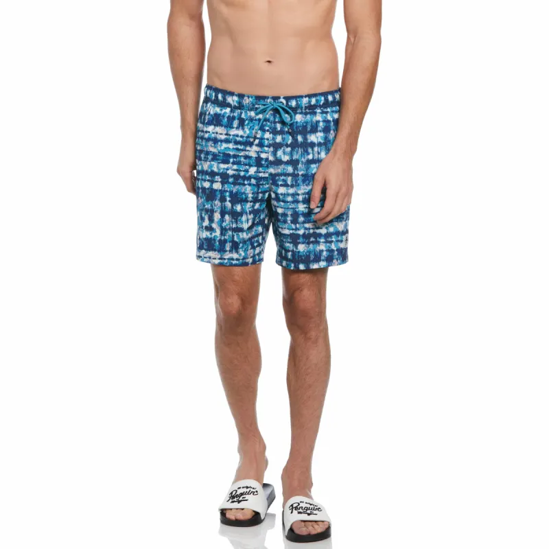 Allover Tie Dye Print Stretch Swim Short sold by Original Penguin