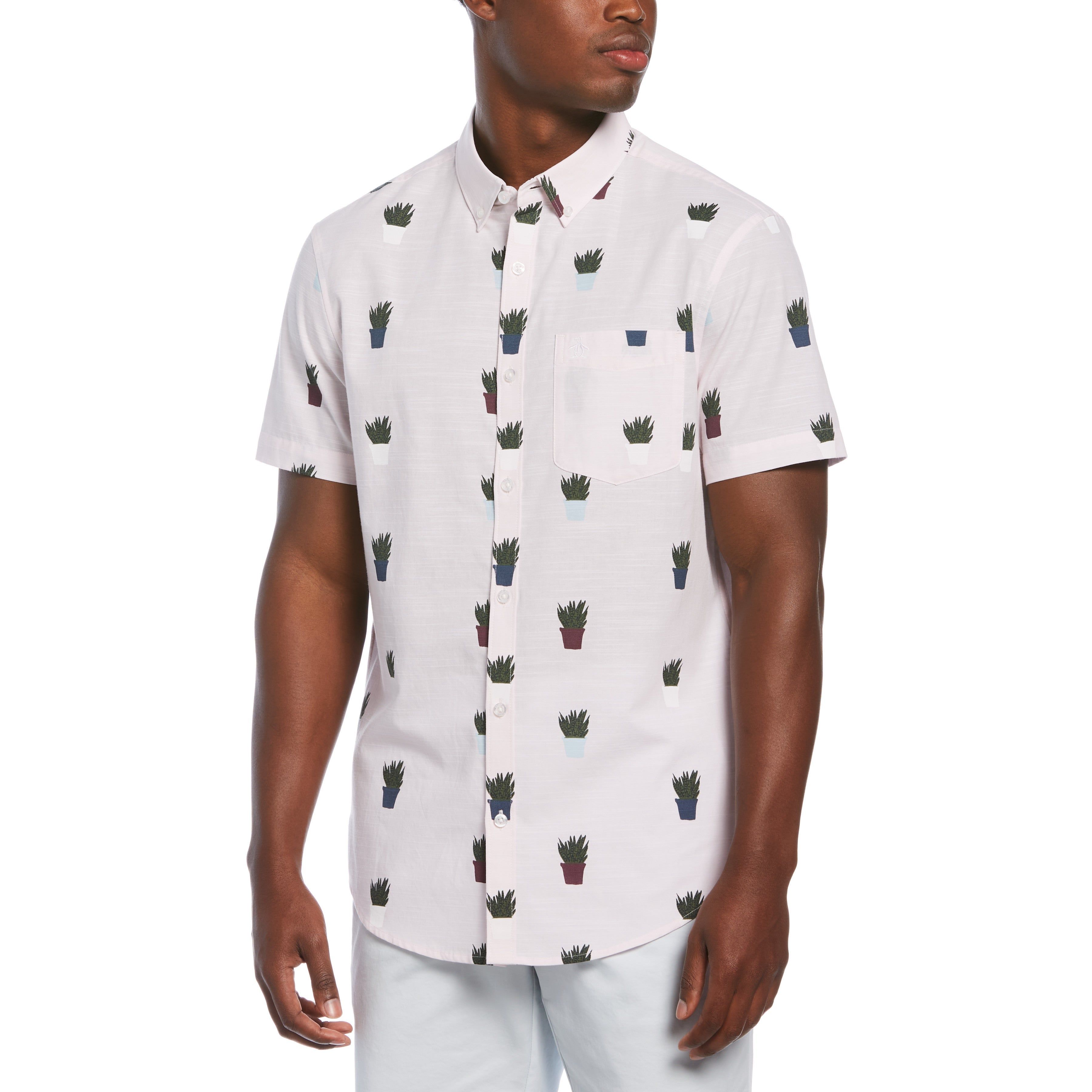 House Plant Print Stretch Shirt sold by Original Penguin