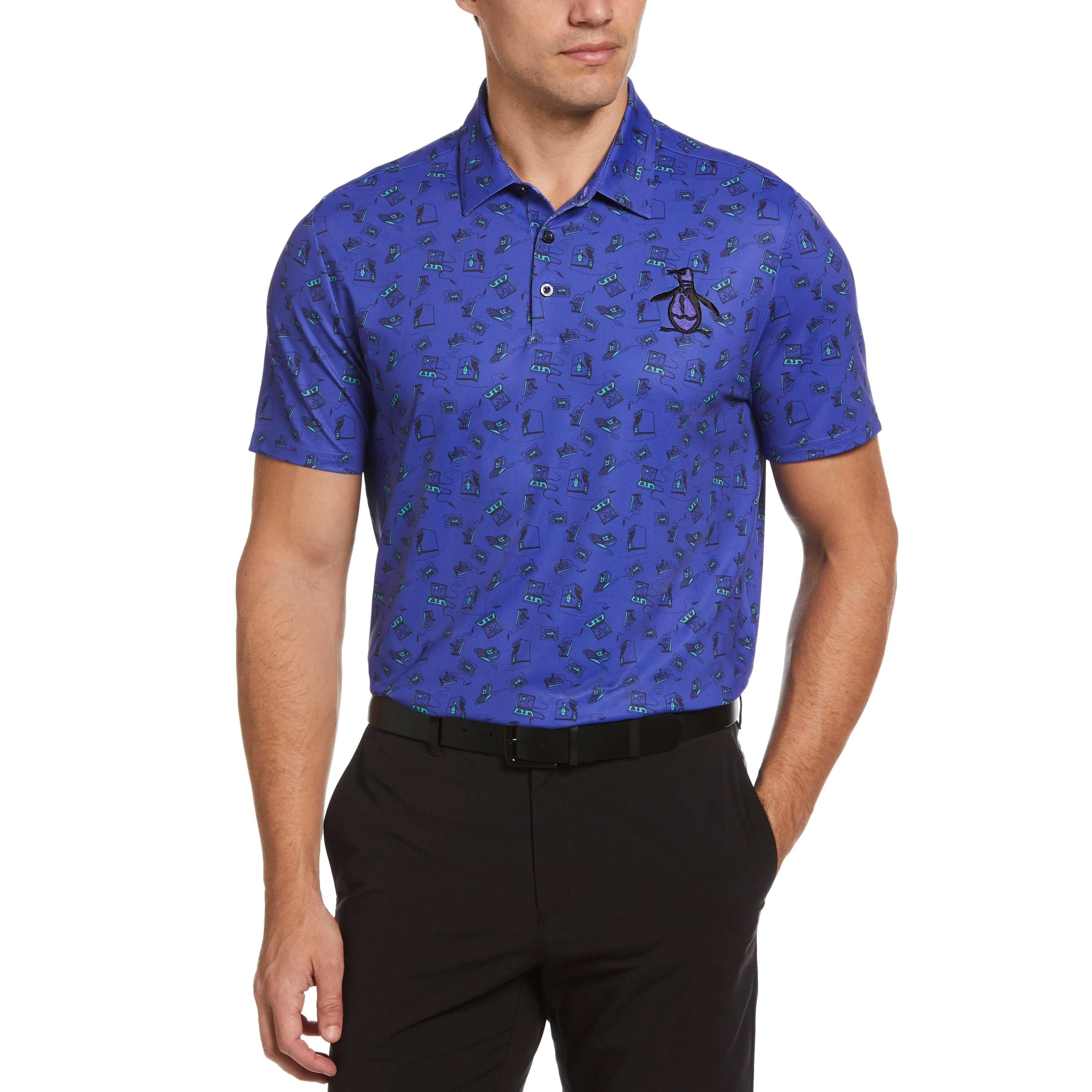 Retro Arcade Print Golf Polo sold by Original Penguin
