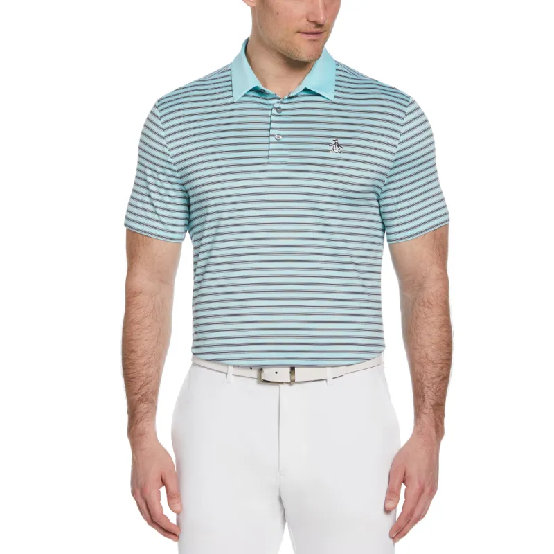Heritage Stripe Solid Collar Golf Polo sold by Original Penguin
