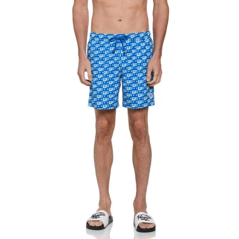 Geo Logo Print Swim Short sold by Original Penguin