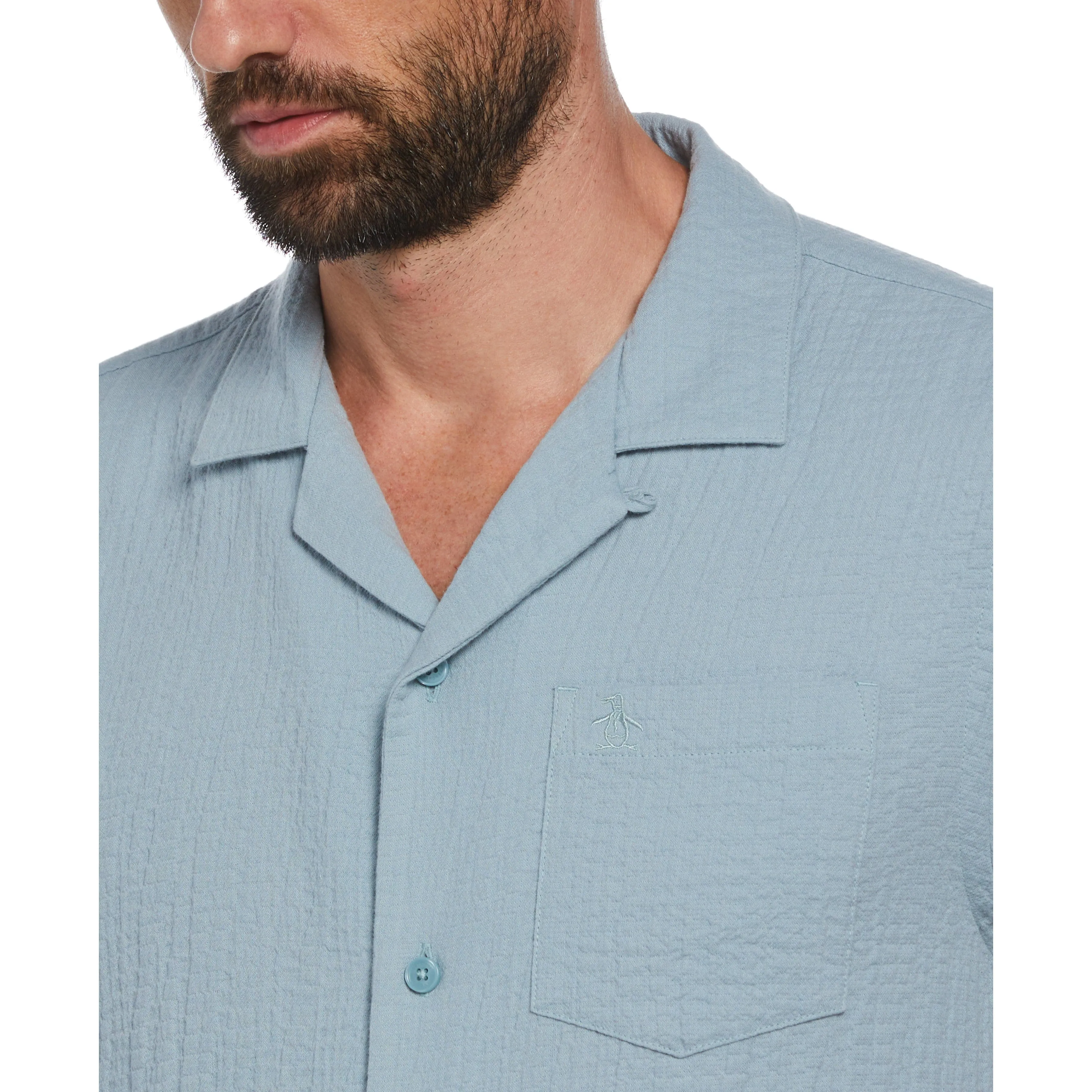 Cotton Gauze Camp Collar Shirt sold by Original Penguin product image thumbnail 3