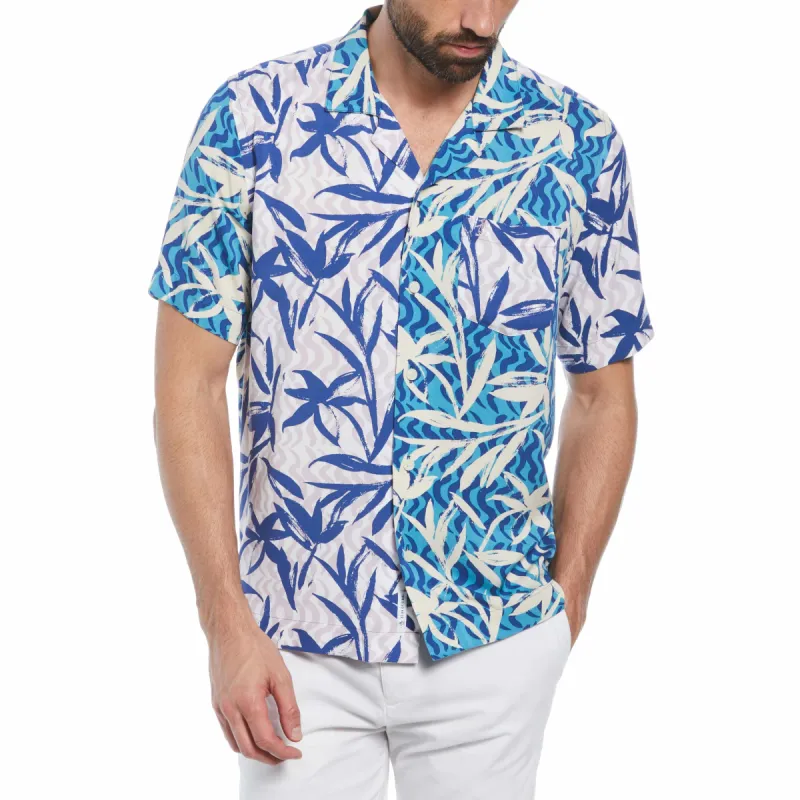 Allover Wavy Floral Print Shirt sold by Original Penguin
