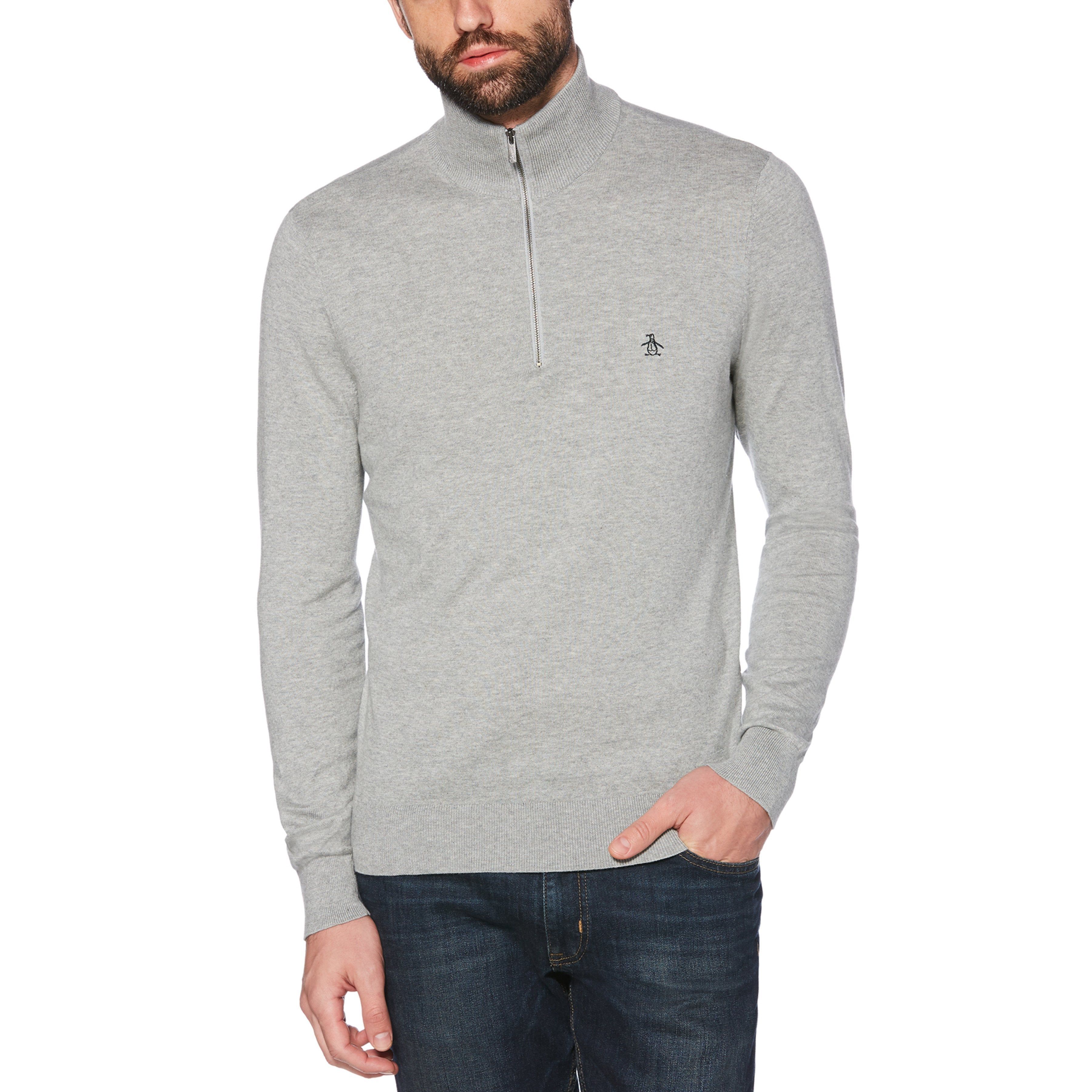Supima Cotton Quarter Zip Sweater sold by Original Penguin