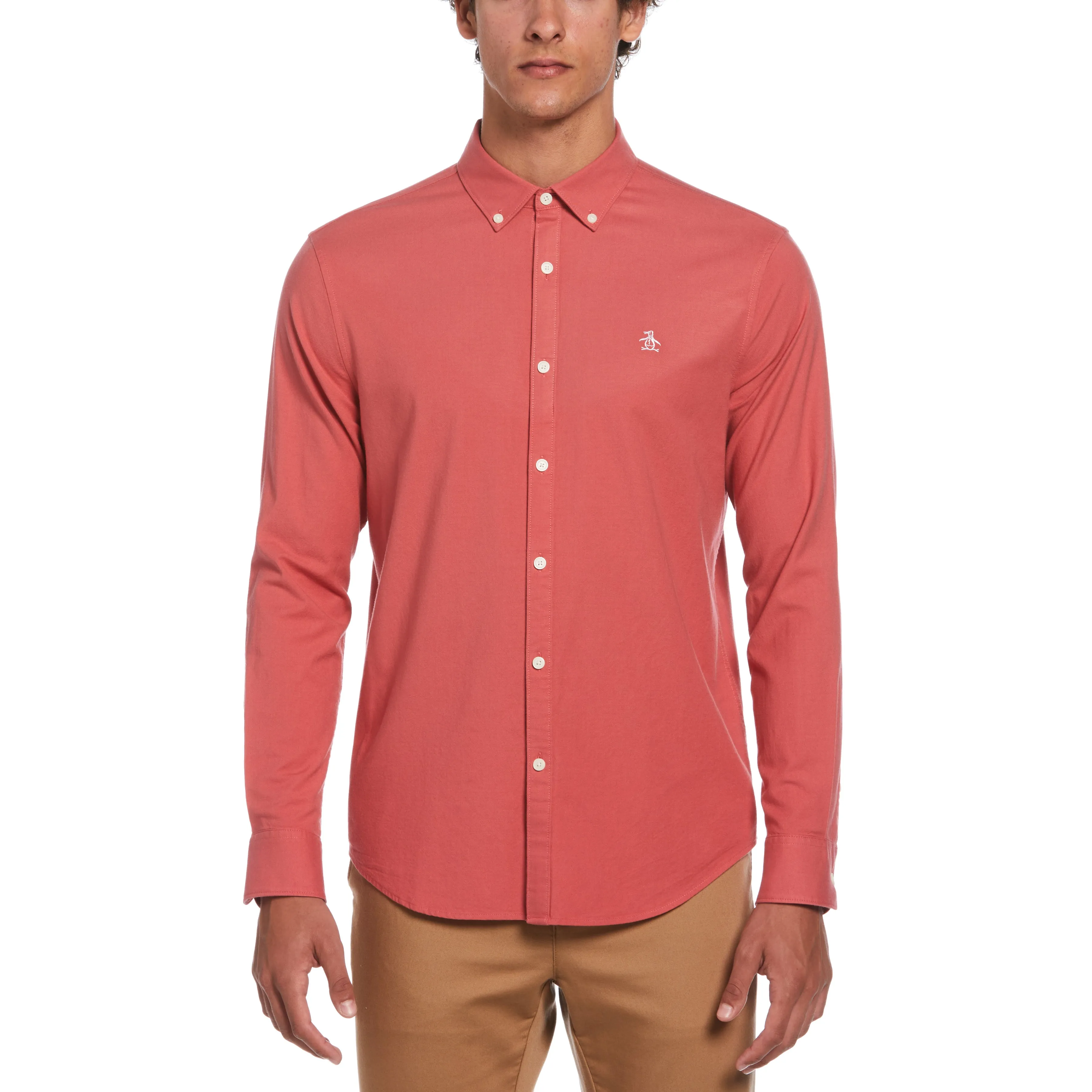 EcoVero Oxford Stretch Long Sleeve Shirt sold by Original Penguin