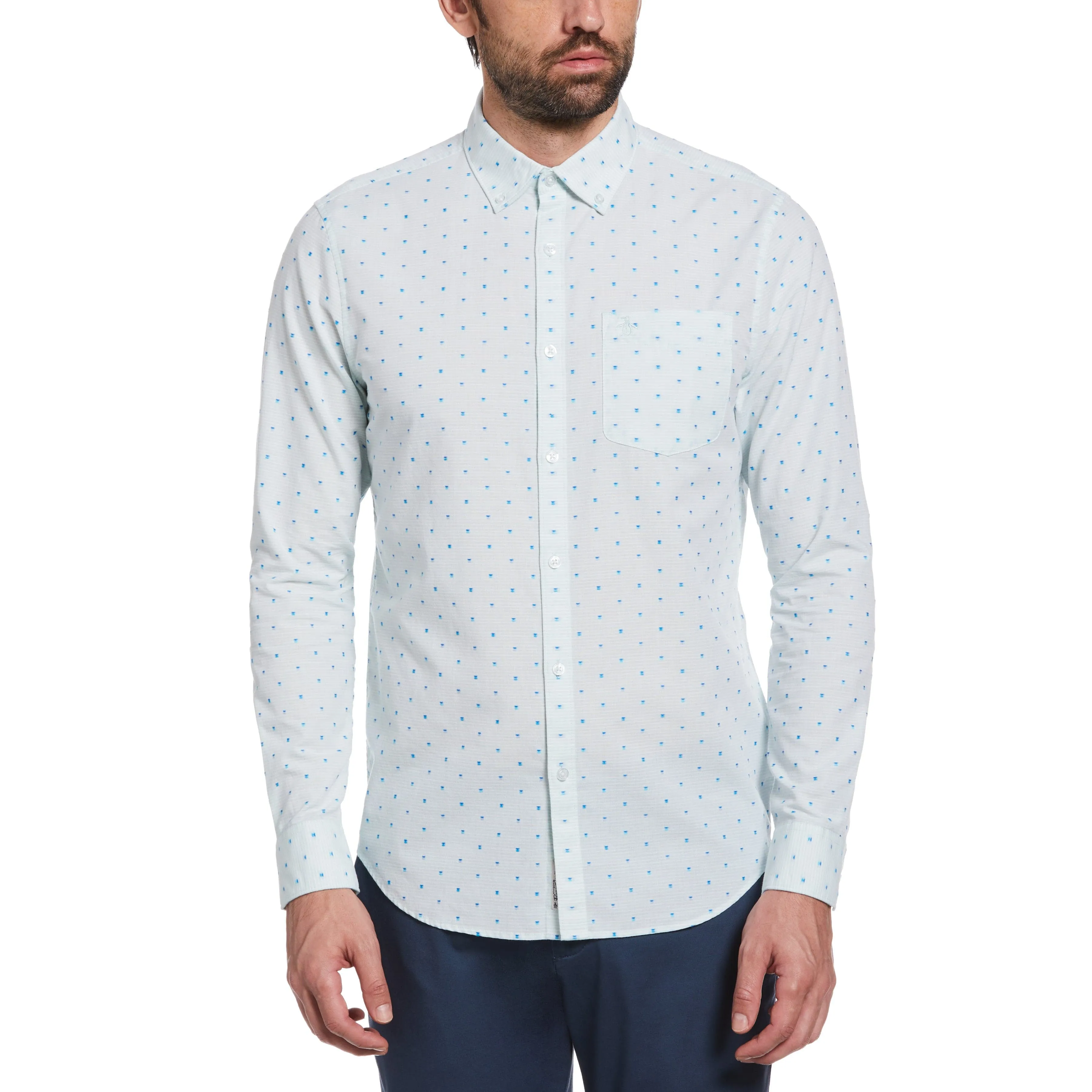 Geometric Print Dobby Shirt sold by Original Penguin