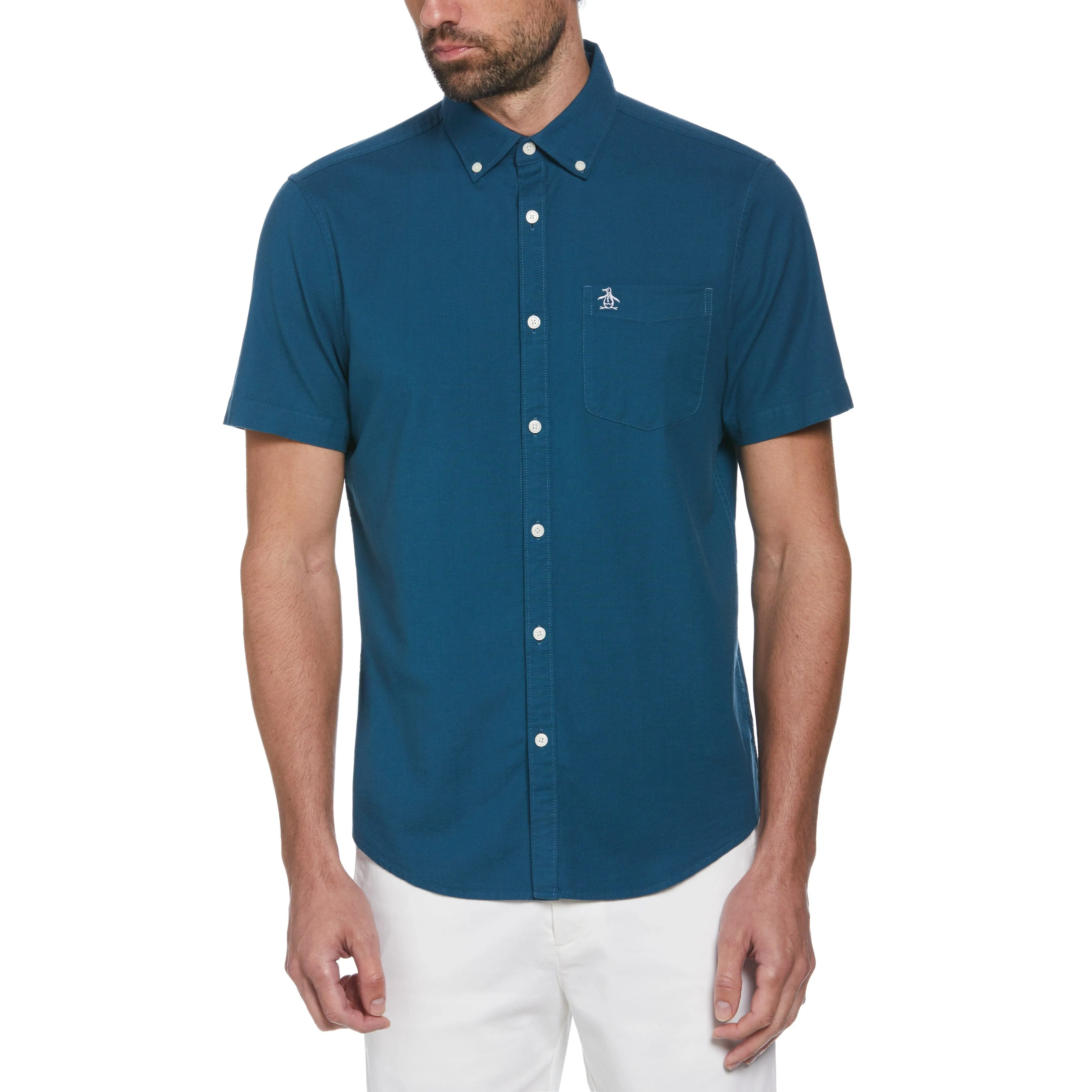 ECOVERO™ Long Sleeve Oxford Shirt sold by Original Penguin