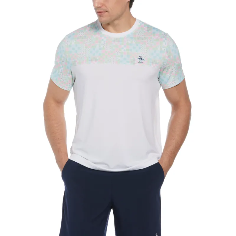 Checkerboard Block Performance Tennis Tee sold by Original Penguin