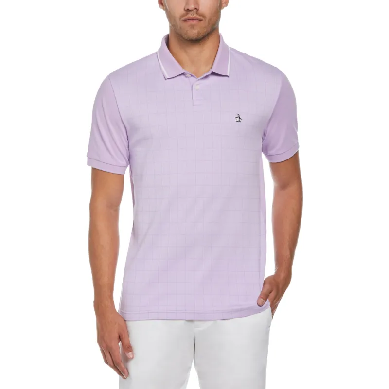 Pique Jacquard Check Polo sold by Original Penguin