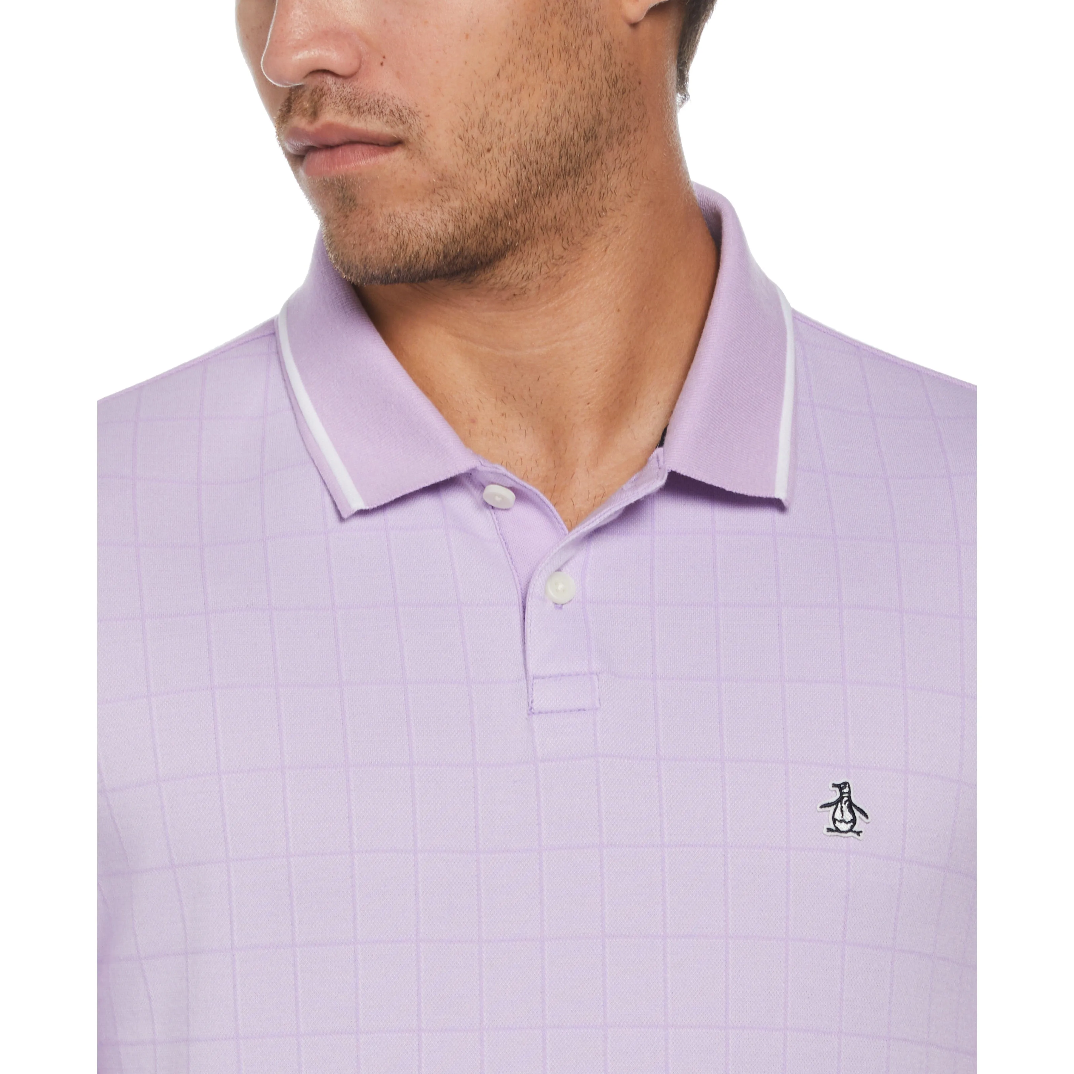 Pique Jacquard Check Polo sold by Original Penguin product image thumbnail 3
