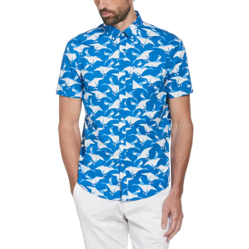 Poplin Bird Print Shirt sold by Original Penguin