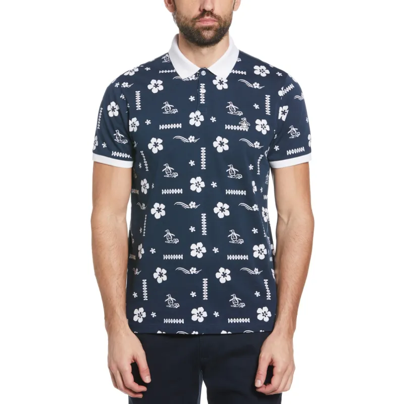 All Over Simple Floral Pete Polo sold by Original Penguin