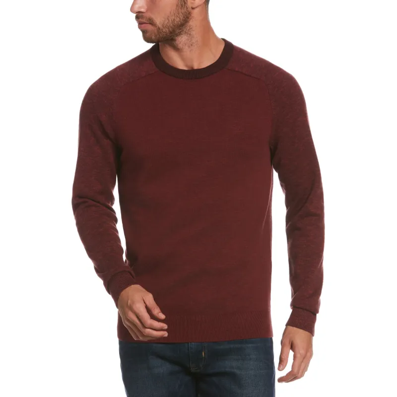 Wool Blend Color Block Crew Neck Sweater sold by Original Penguin
